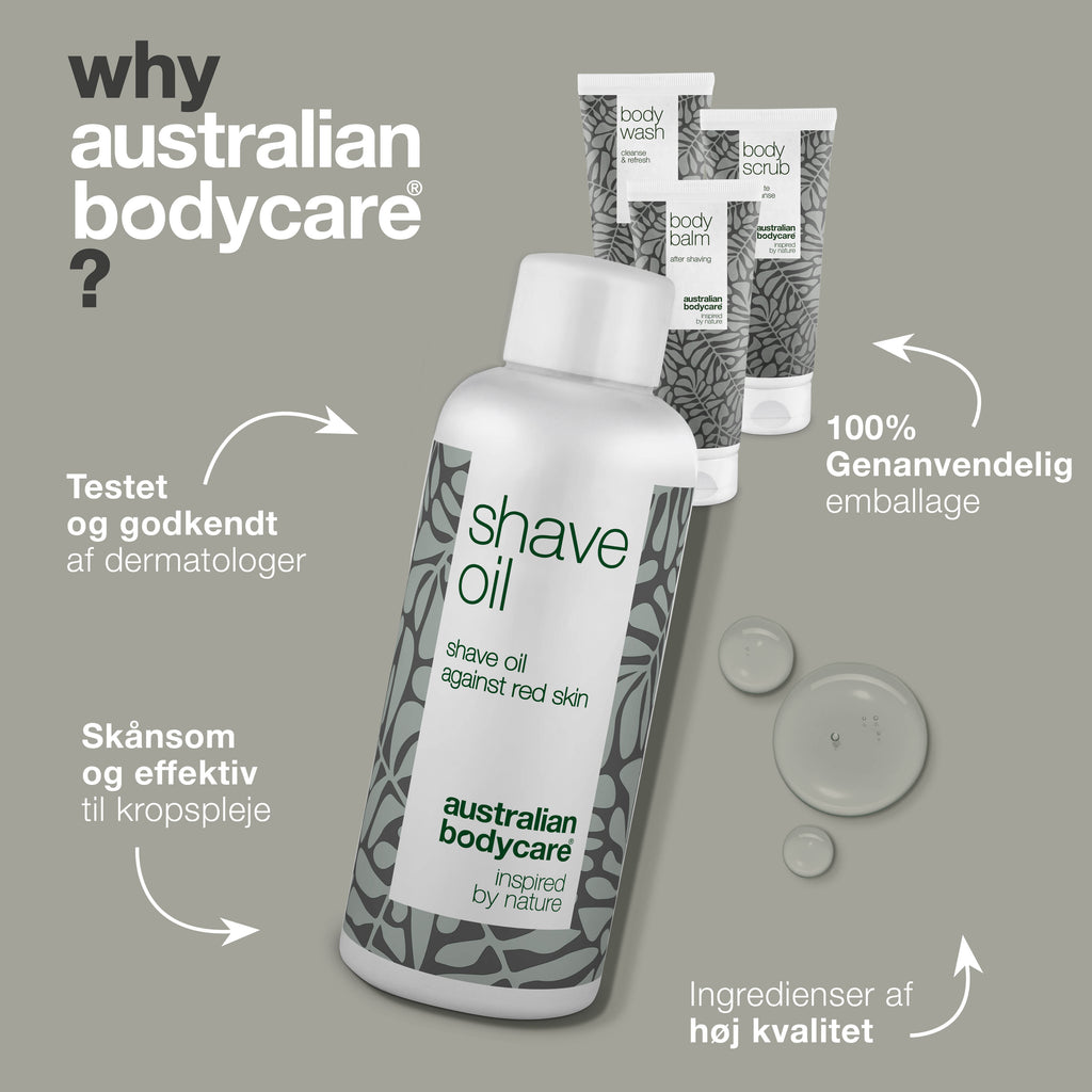 4-pak mod røde barberknopper — til kropsbarbering mod indgroede hår, røde knopper, jordbærben og røde hårsække