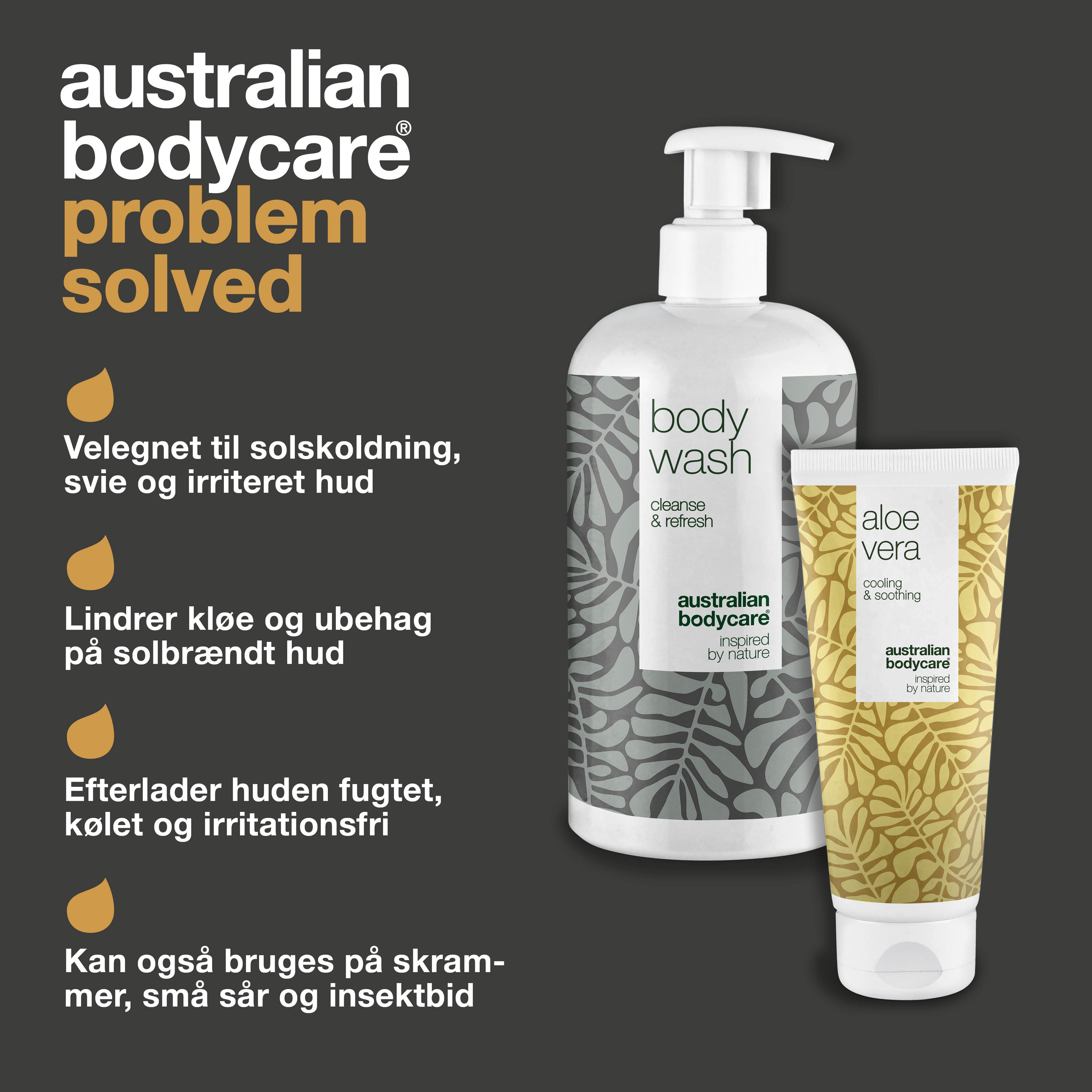 2-pak til pleje ved varmeknopper — Produkter til pleje af varmeknopper, svie og irriteret hud