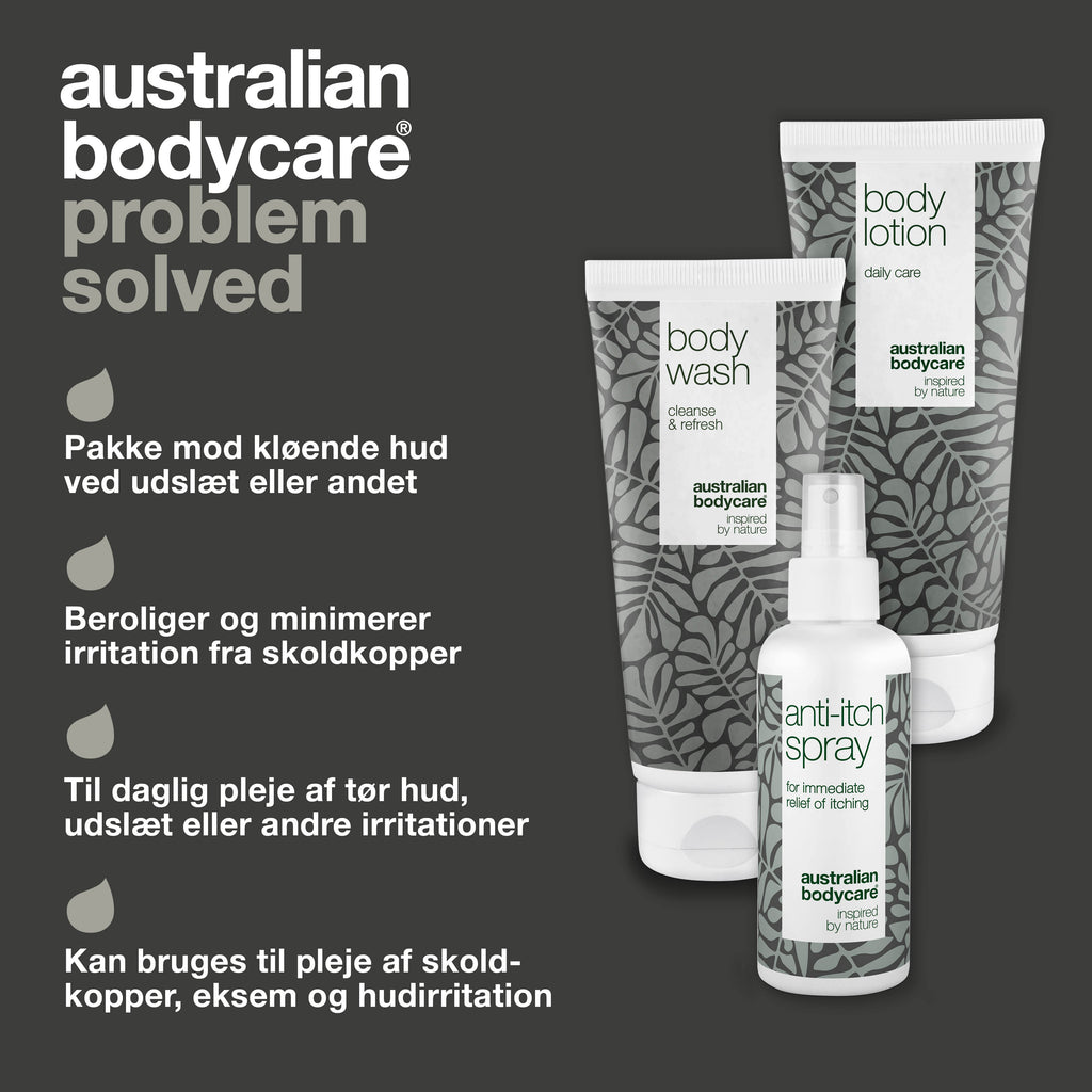 3-pak til hudkløe på hele kroppen — Beroligende produkter til irriteret hud