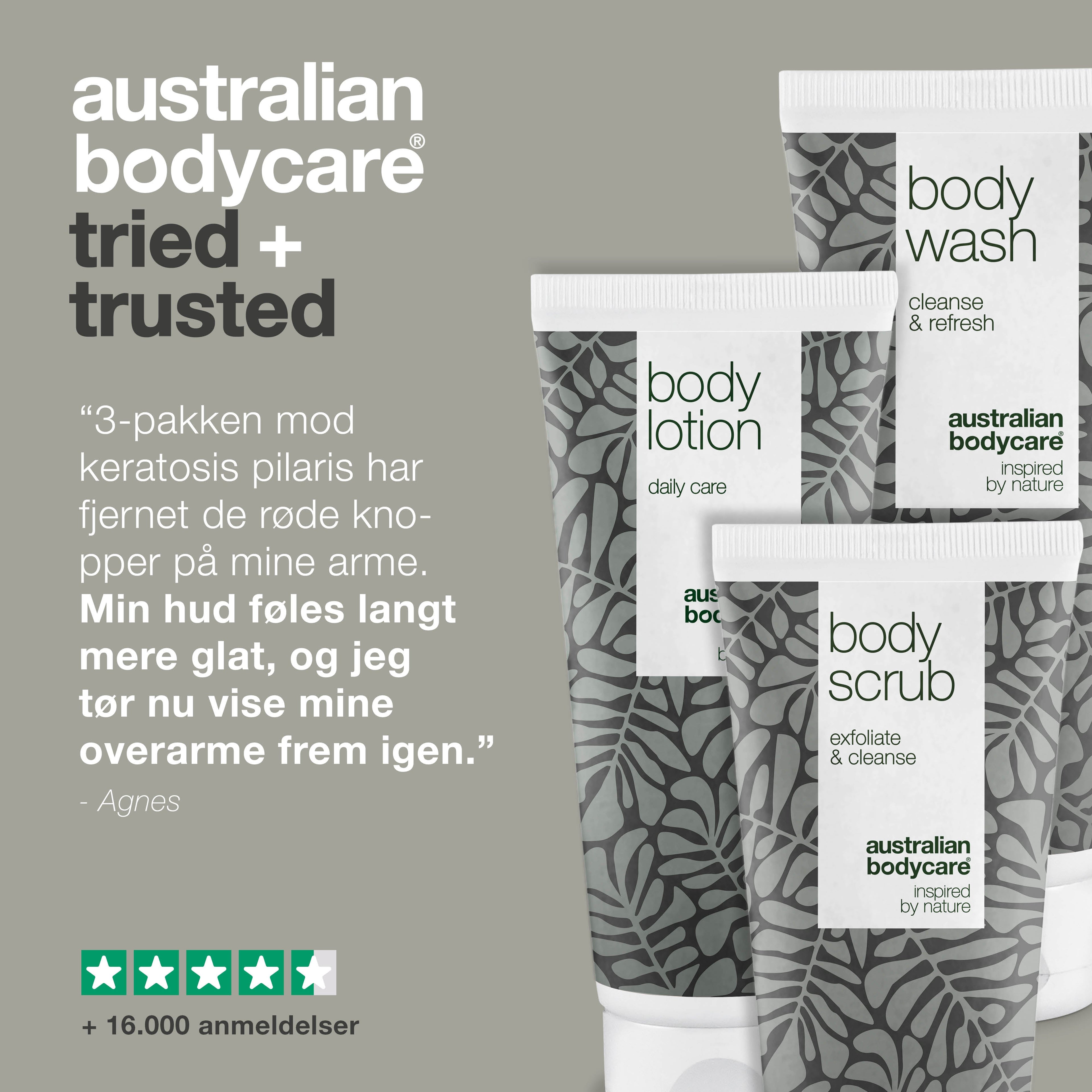 3-pak til keratosis pilaris — minimerer små røde knopper på kroppen fra keratosis pilaris