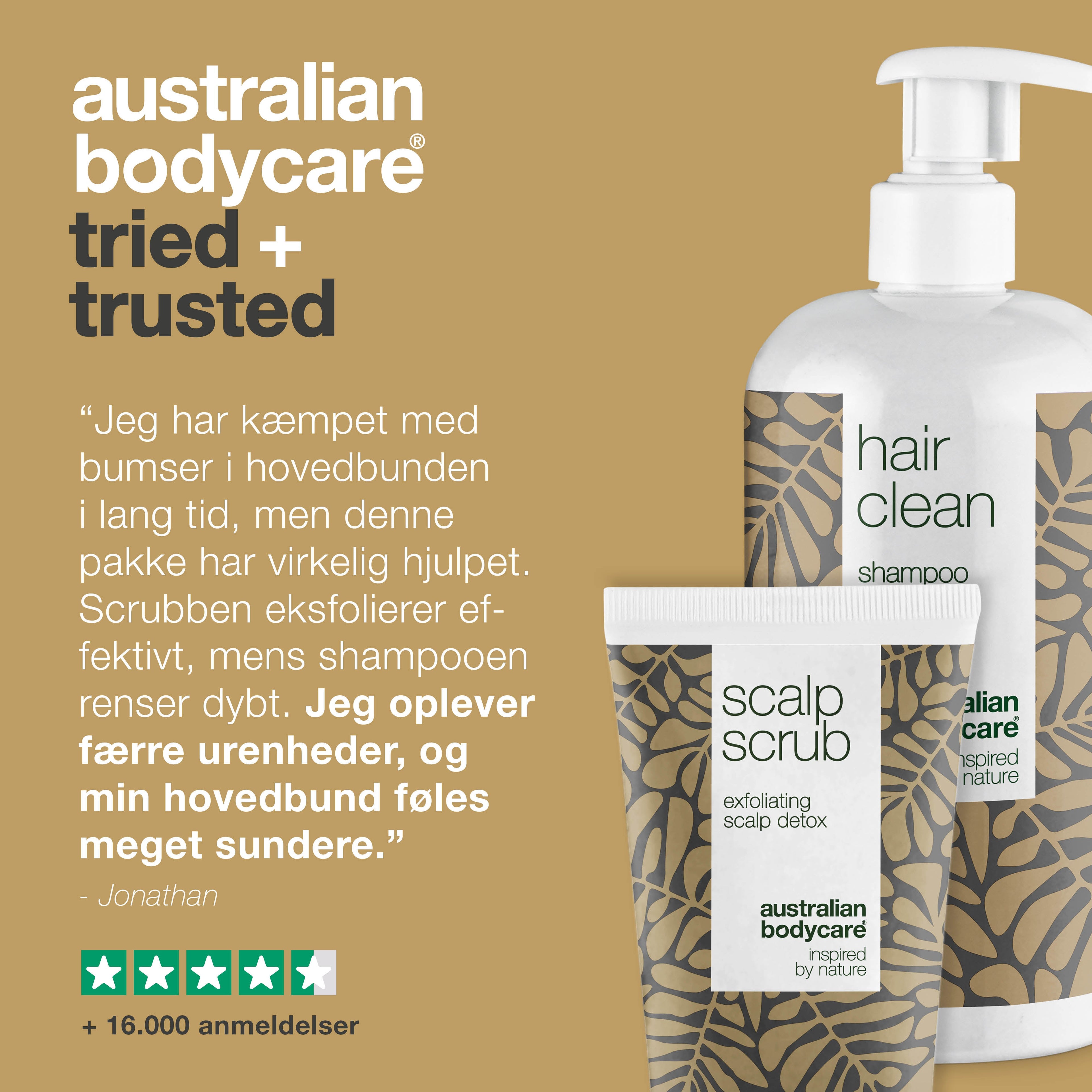 2 produkter til fedtet hår — Tea Tree Shampoo og scrub til fedtet hovedbund og hår