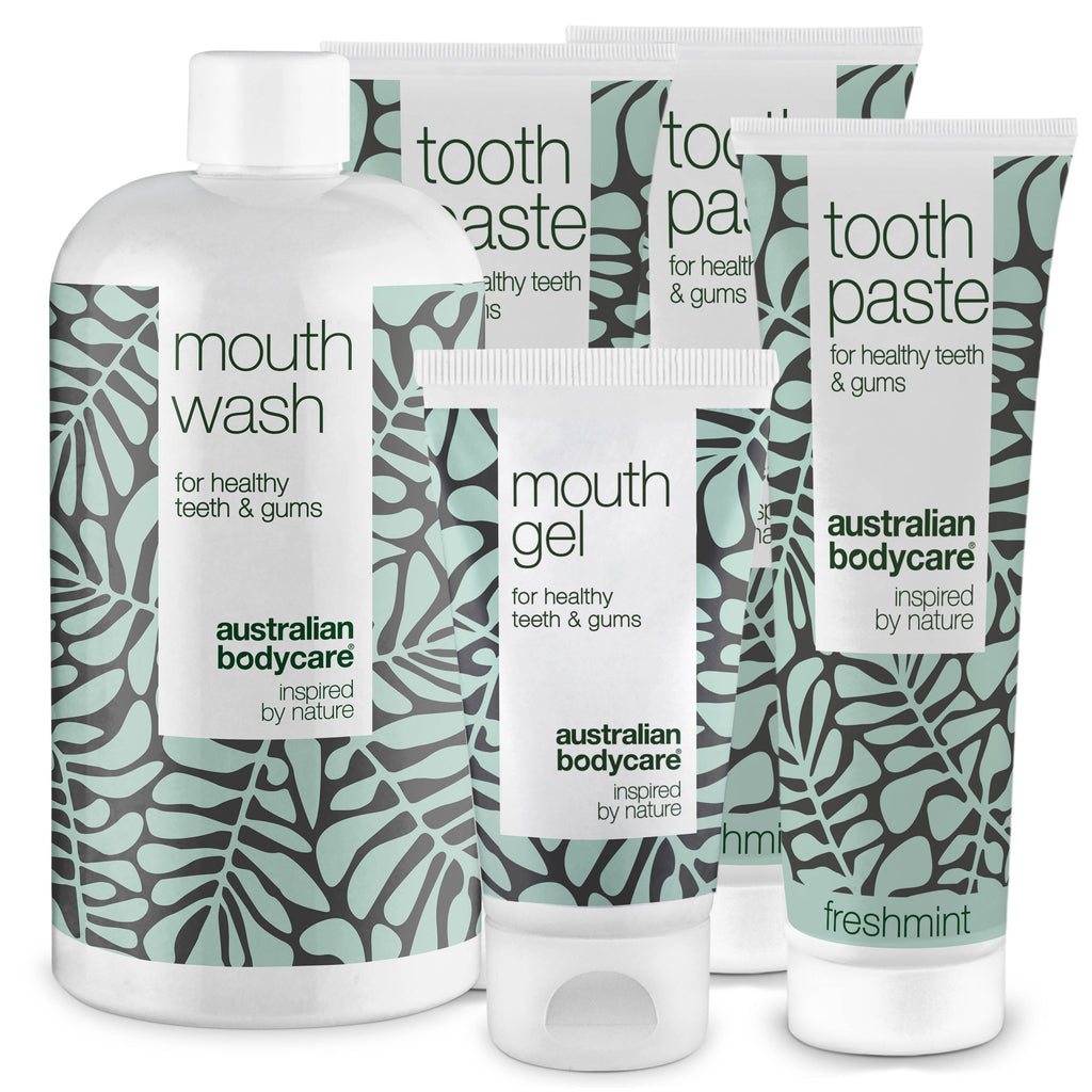 5-pak til daglig pleje af blister i munden eller på tungen — Til daglig pleje ved blæner på tungen og i munden