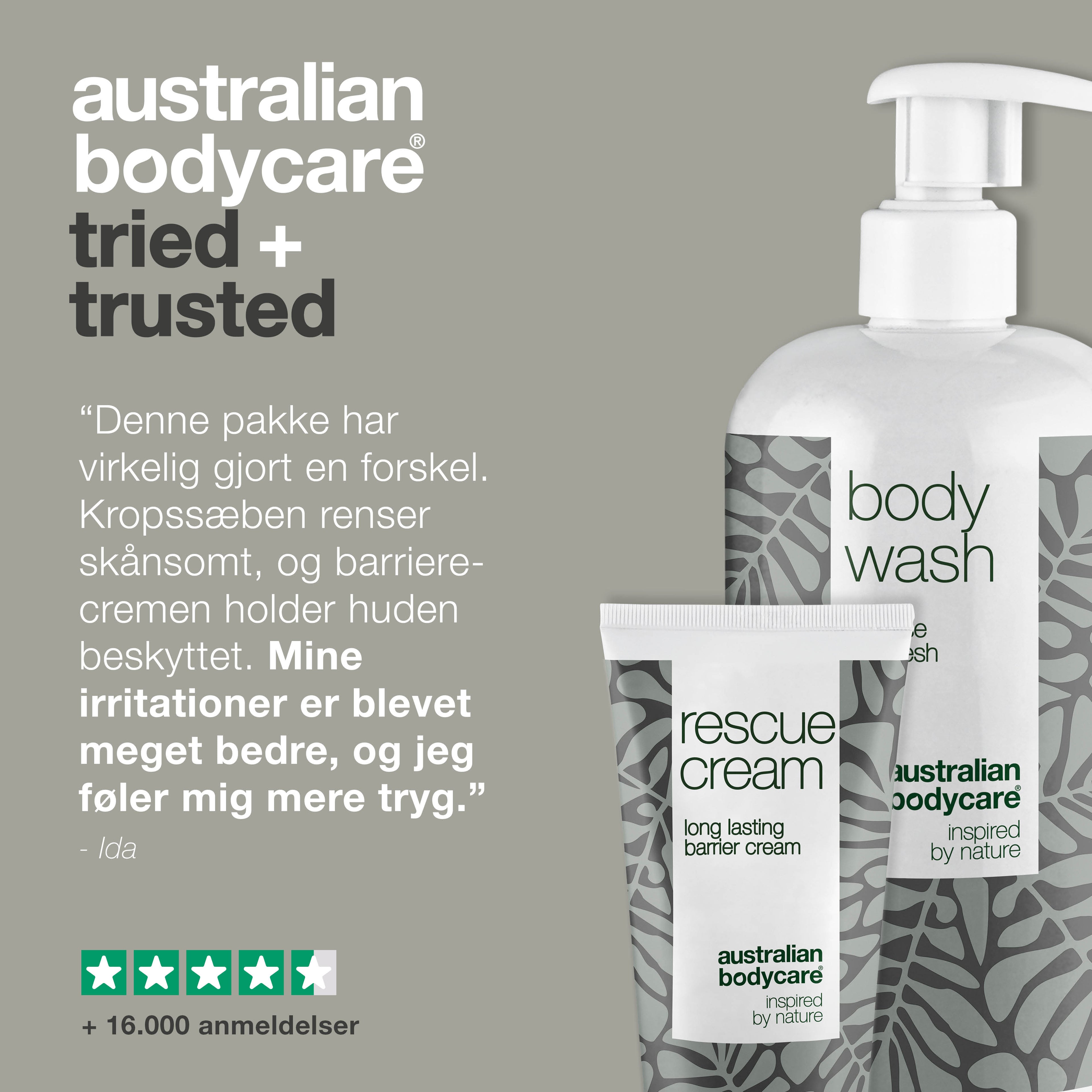 Pakke til pleje ved bylder — 2 produkter til daglig rens og pleje ved abscesser