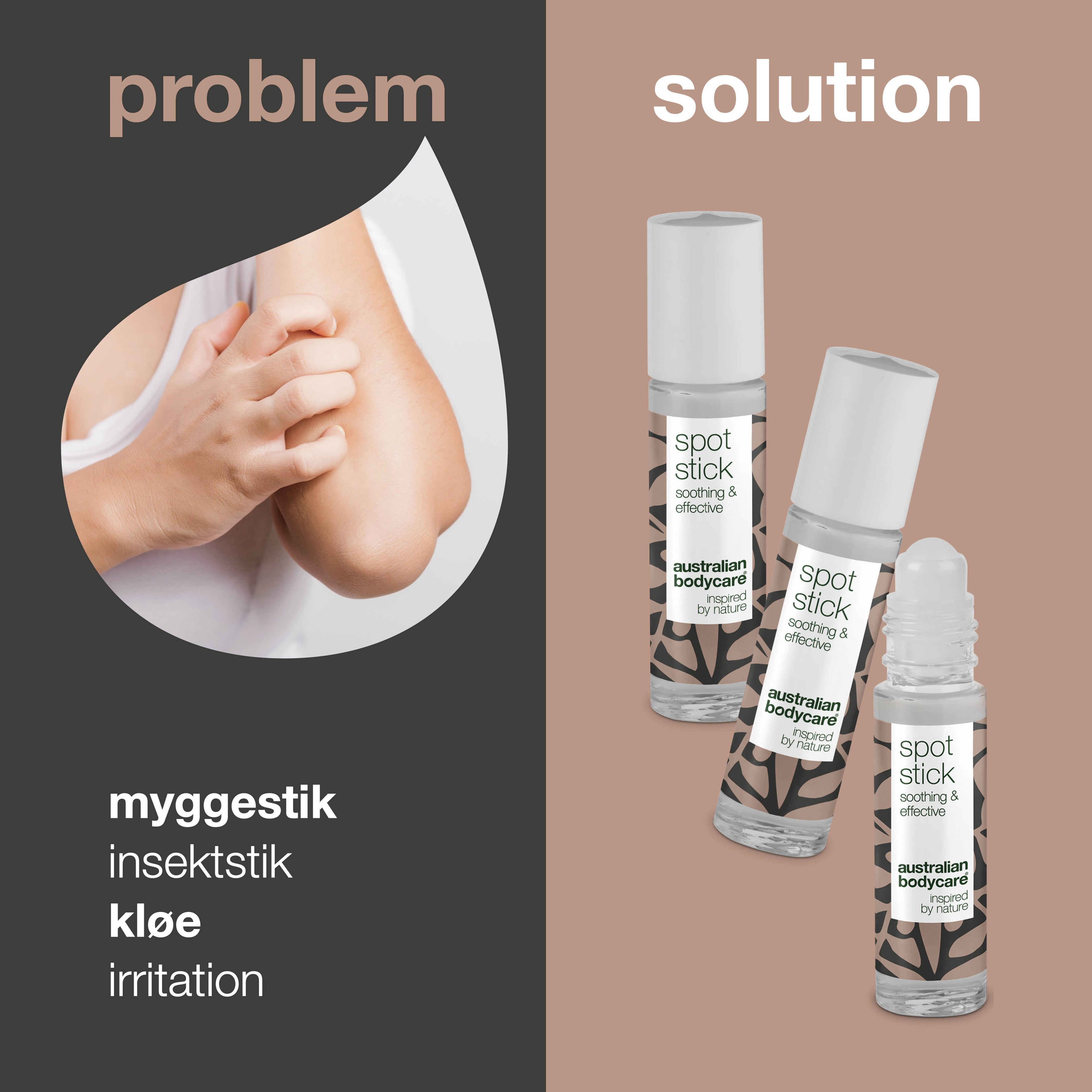 3 stk. stift lindrende ved myggestik — Lindrende stick mod bakterier og irritation ved insektbid