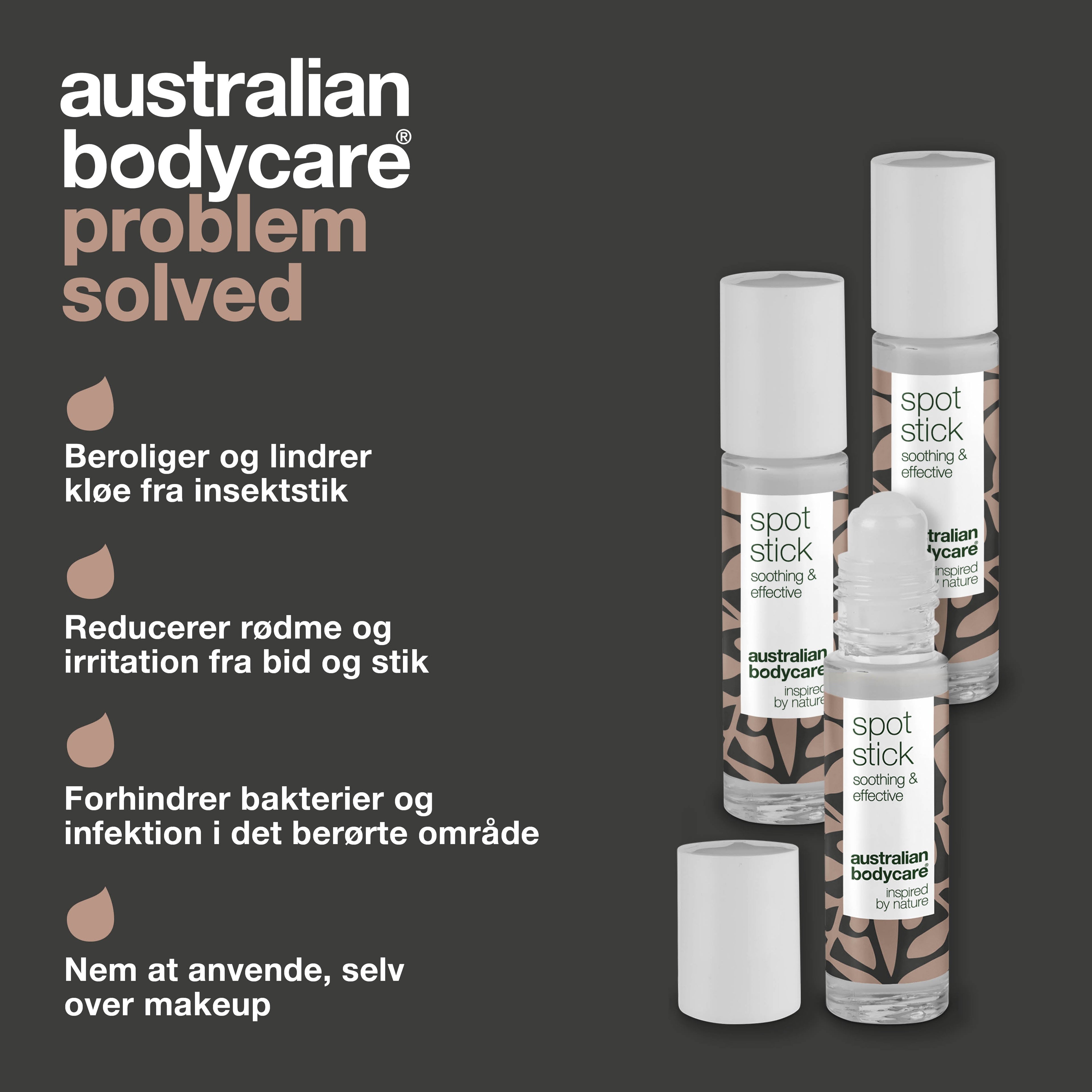 3 stk. stift lindrende ved myggestik — Lindrende stick mod bakterier og irritation ved insektbid