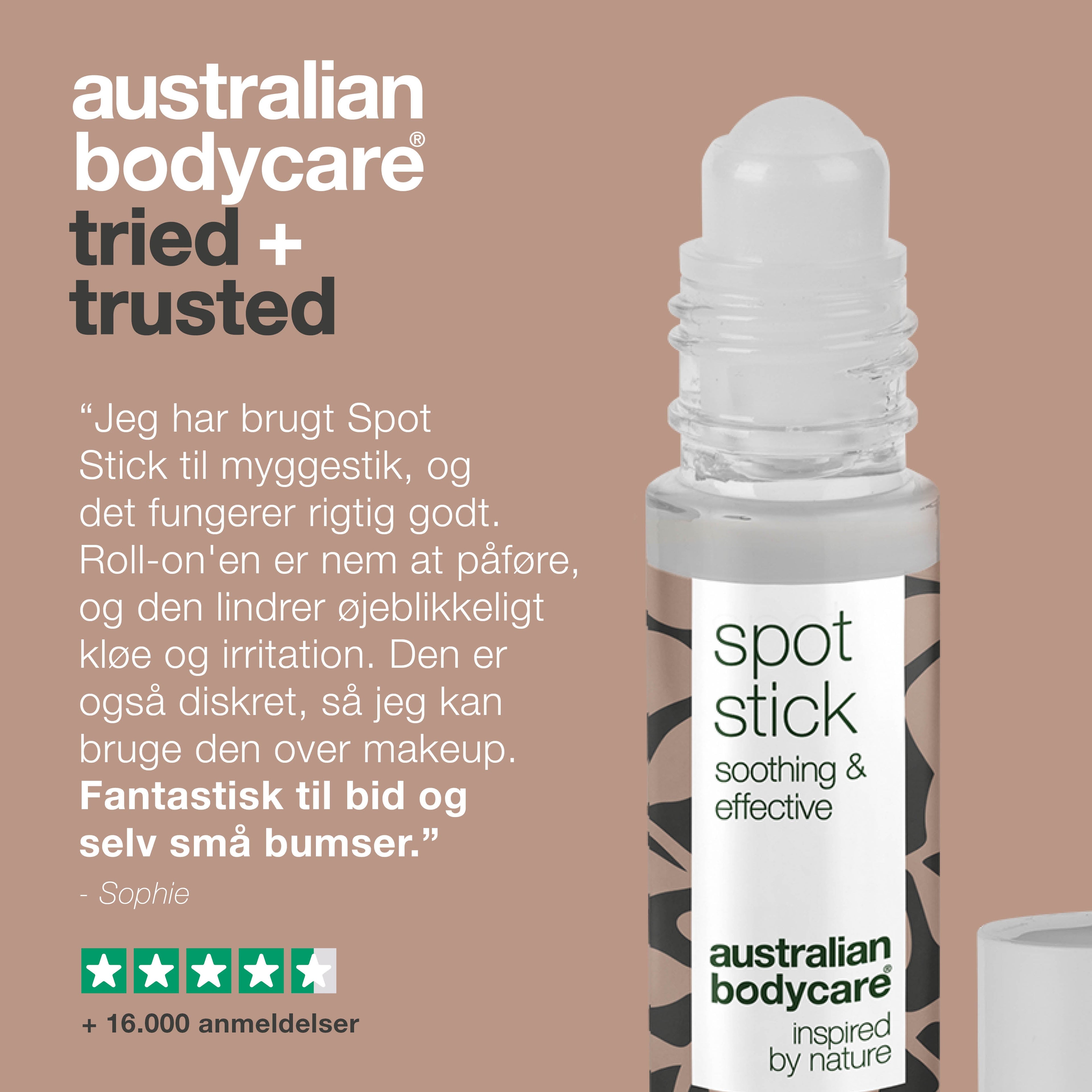 Stift til myggestik — Kløestillende stick mod bakterier og irritation ved insektbid