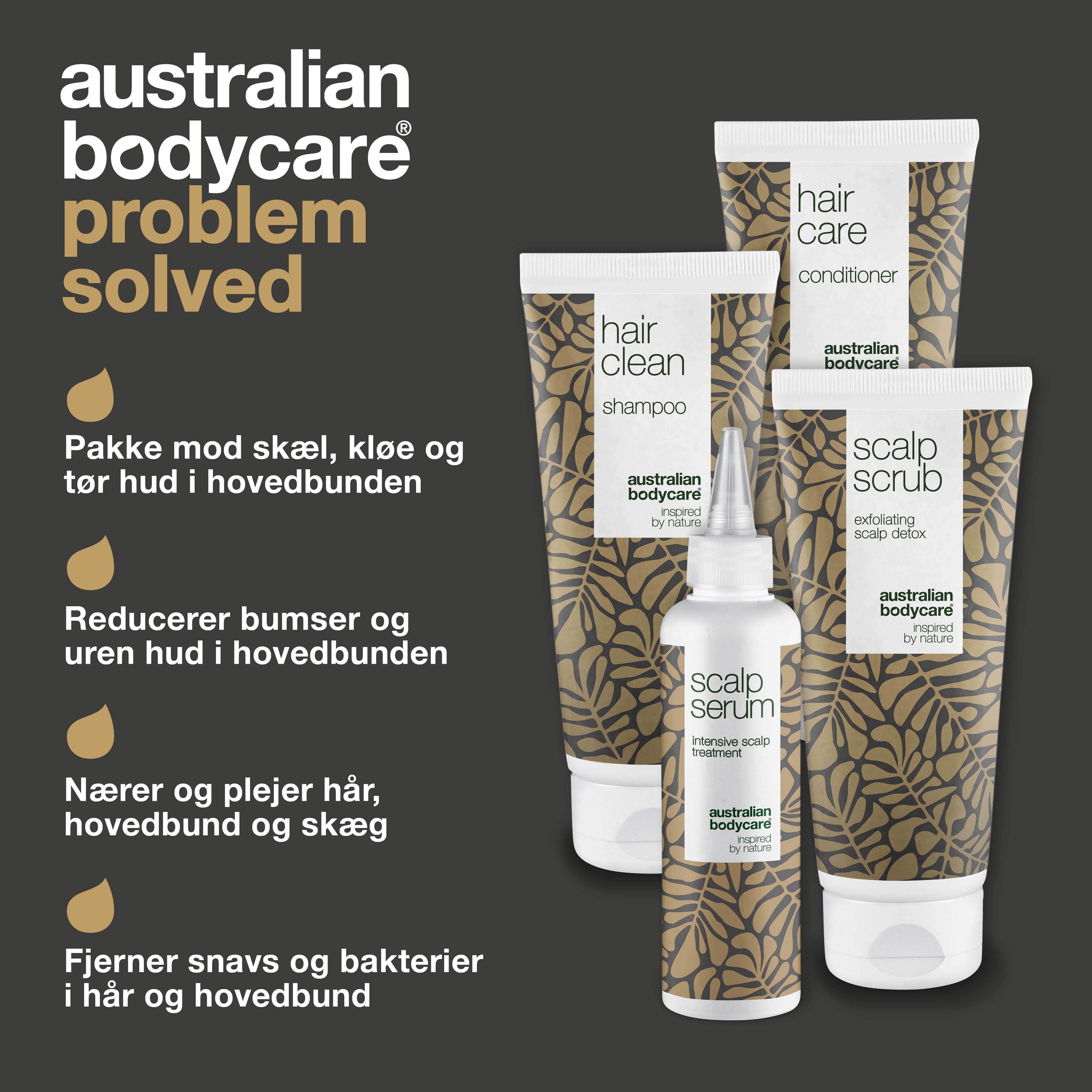 4-pak til skæl og tør hovedbund — Hårprodukter til skæl, tør hovedbund, kløe eller fedtet hår