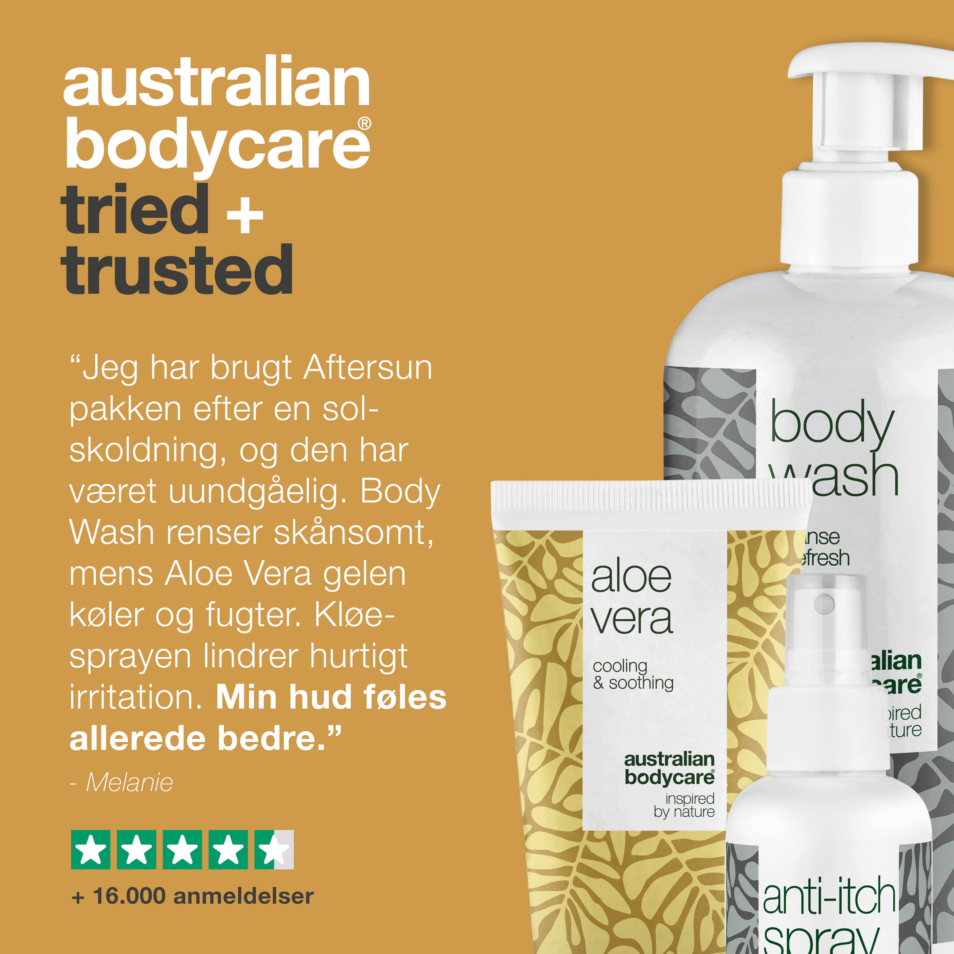 Aftersun pakken til rød og solskoldet hud — 3 produkter til pleje af solskoldning, sviende hud og ved soleksem