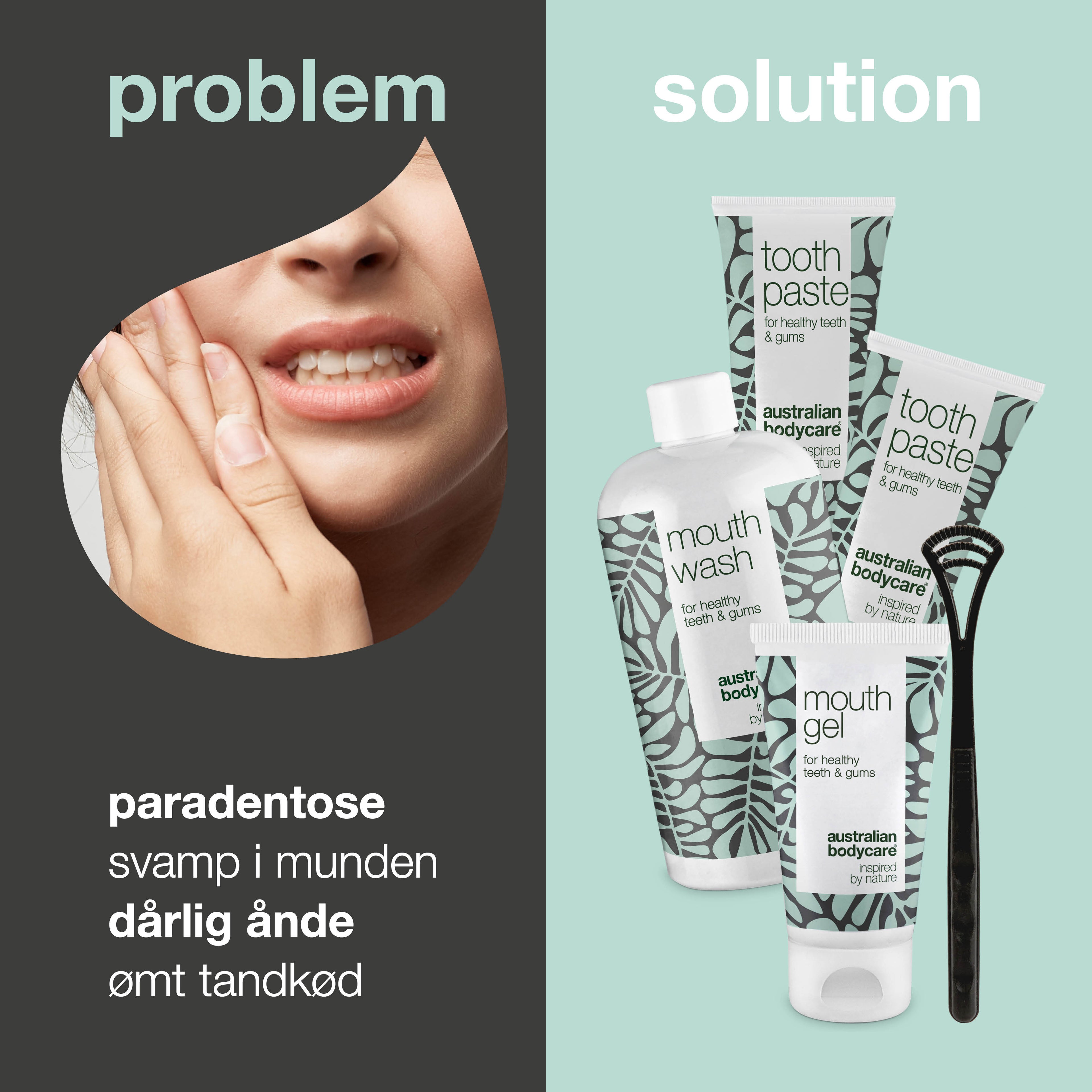 Start kit - 5 mundprodukter — Startpakke til god mundhygiejne og pleje ved paradentose og dårlig ånde