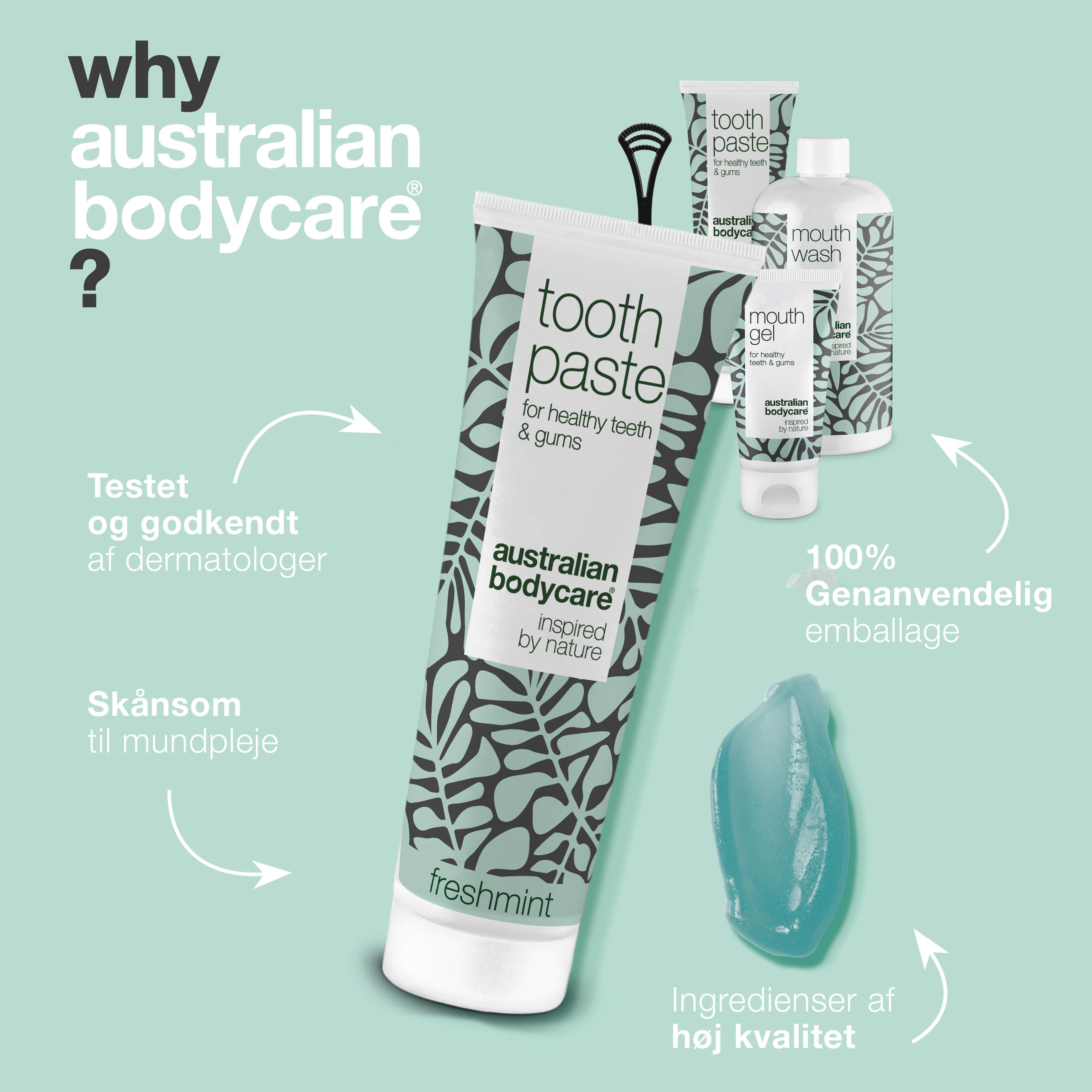 Start kit - 5 mundprodukter — Startpakke til god mundhygiejne og pleje ved paradentose og dårlig ånde