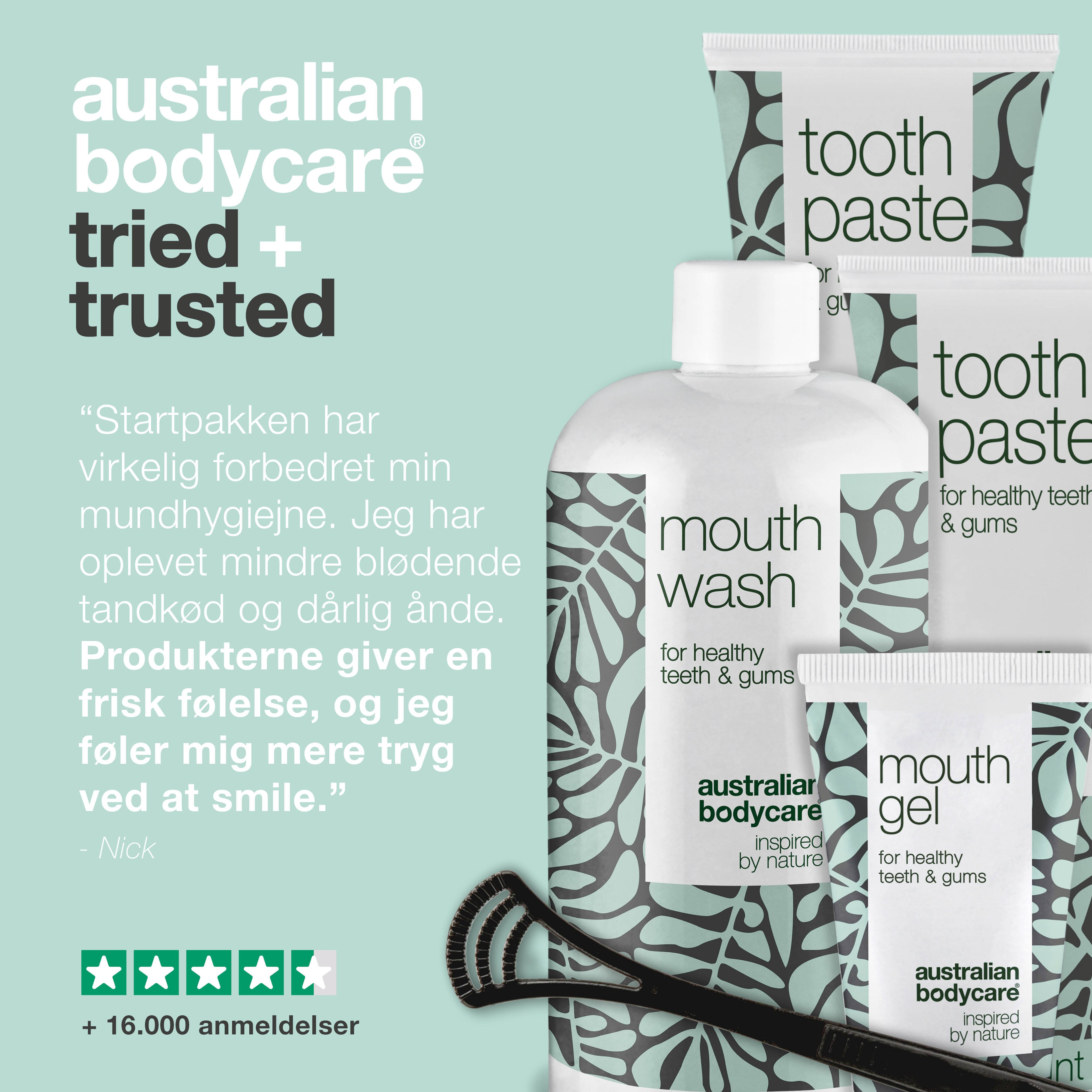 Start kit - 5 mundprodukter — Startpakke til god mundhygiejne og pleje ved paradentose og dårlig ånde