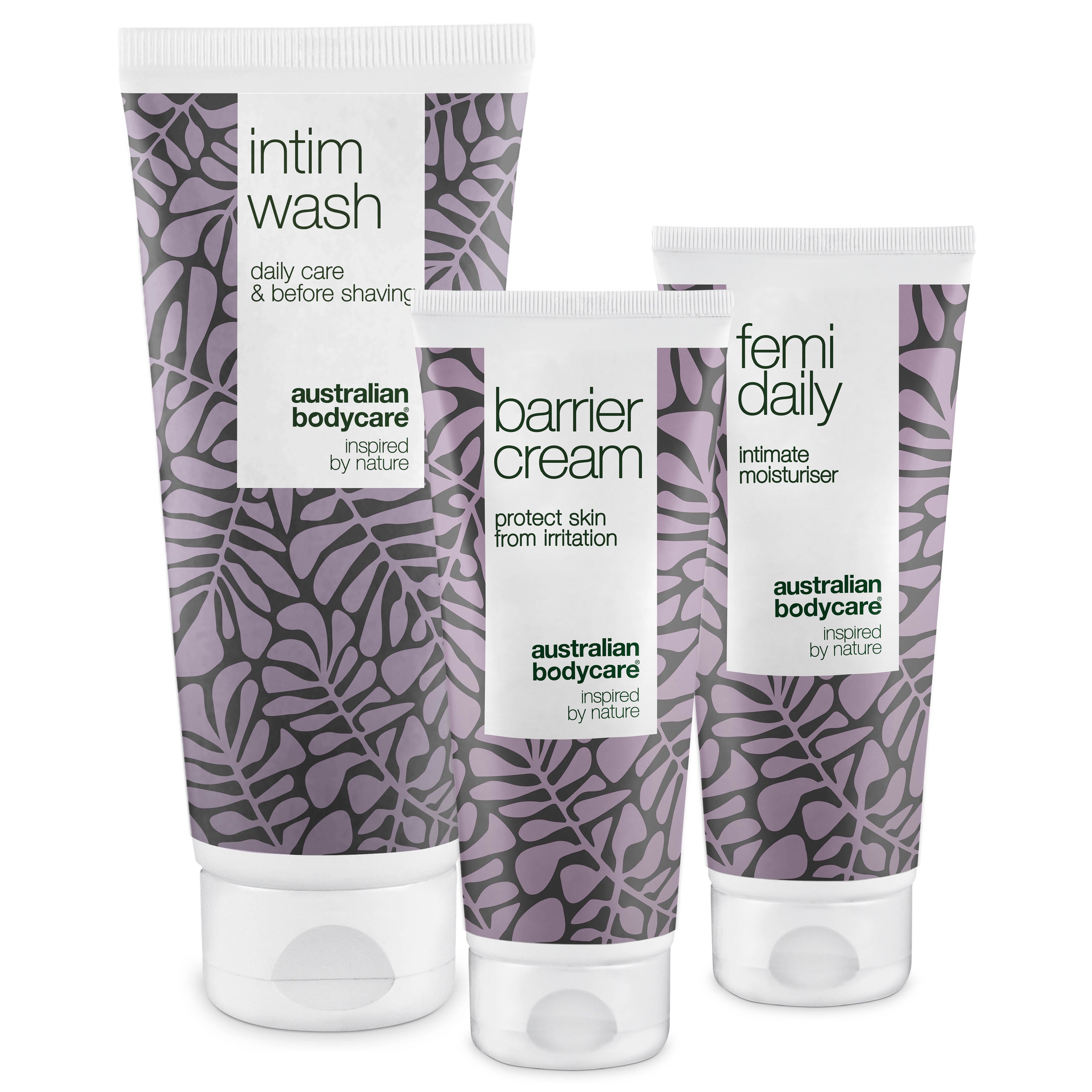 3-pak til pleje ved Lichen Sclerosus — Beroligende intimprodukter plejer og beskytter ved kløe og ømhed