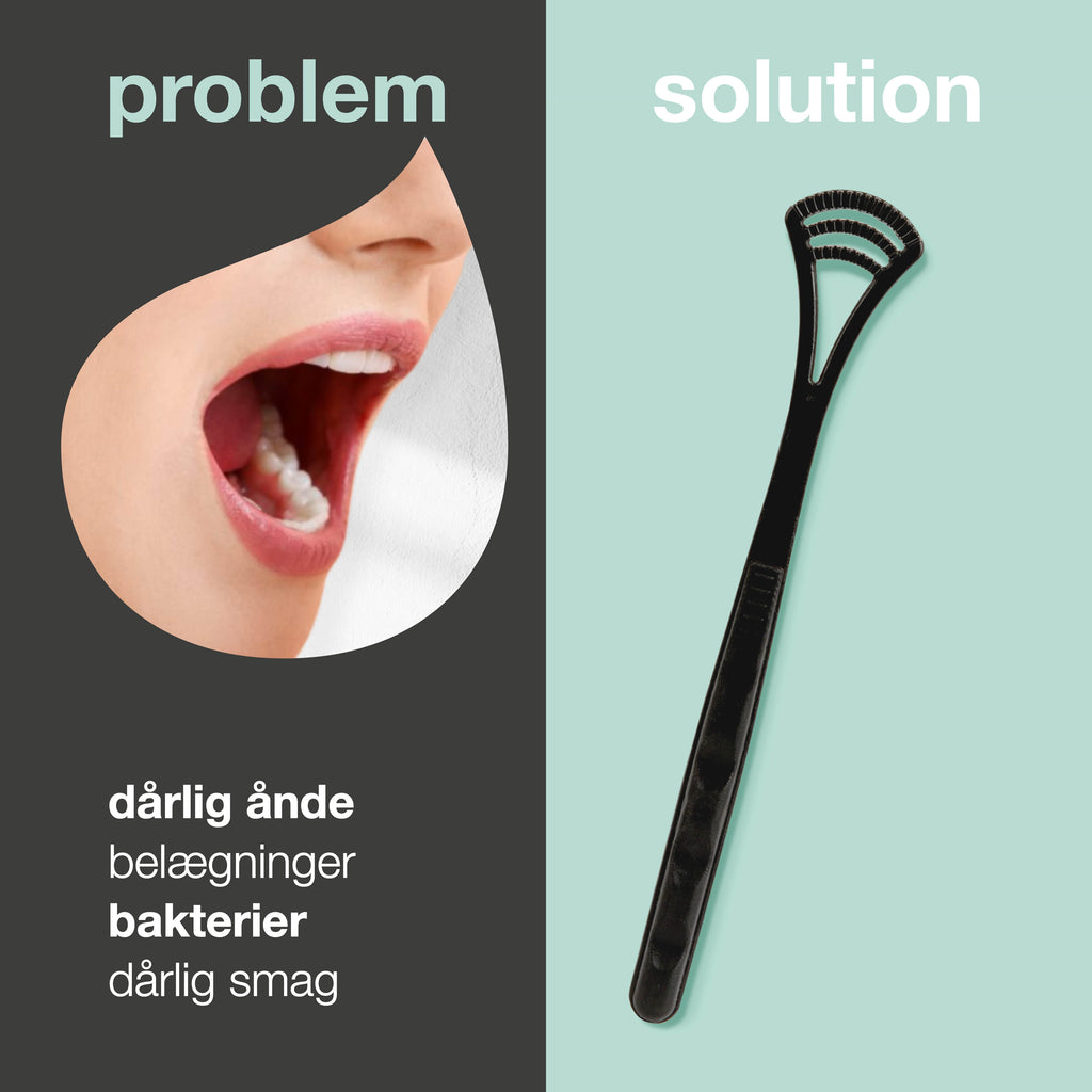 Tungeskraber til belægning og bakterier i munden — Renser tungen og minimerer risikoen for dårlig ånde
