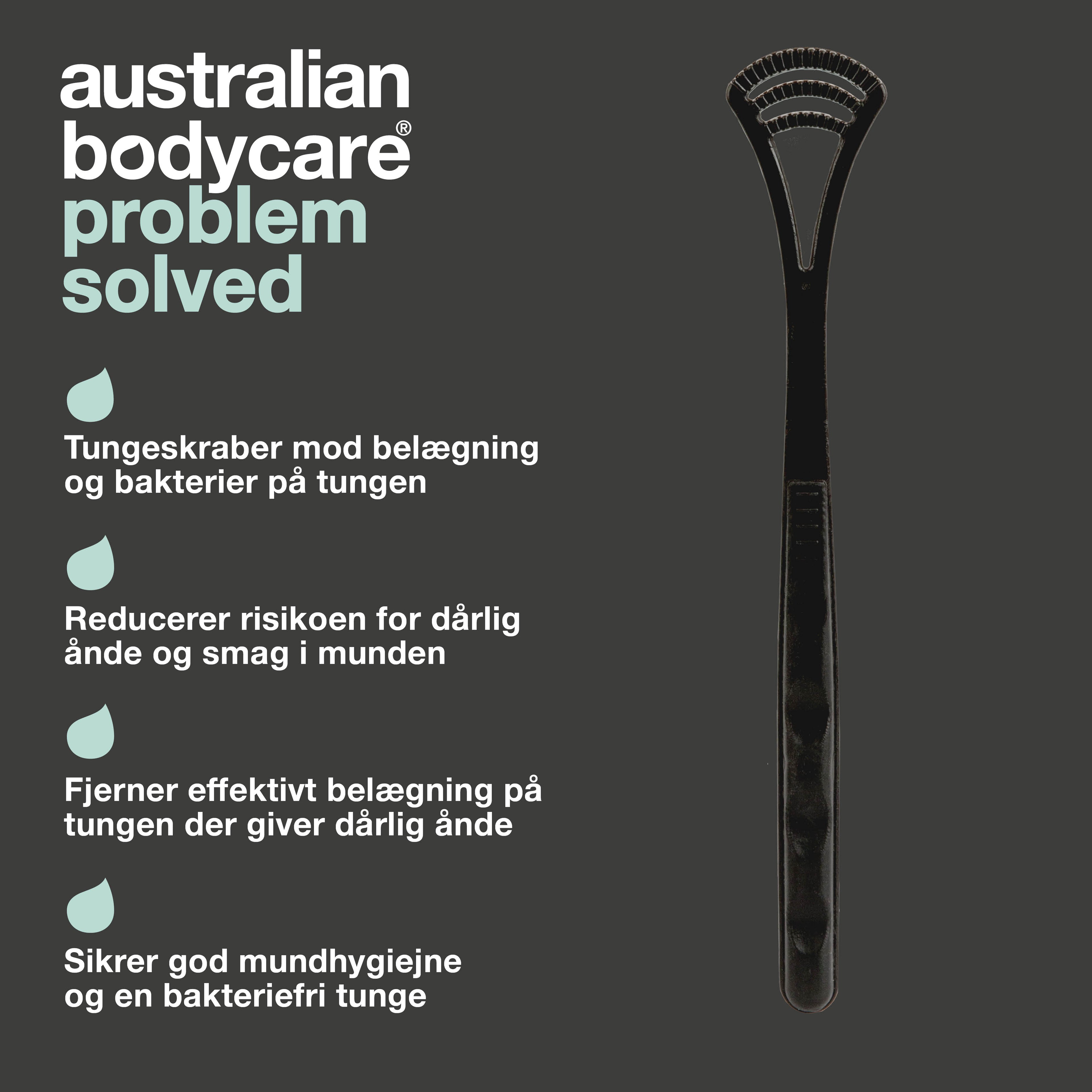 Tungeskraber til belægning og bakterier i munden — Renser tungen og minimerer risikoen for dårlig ånde