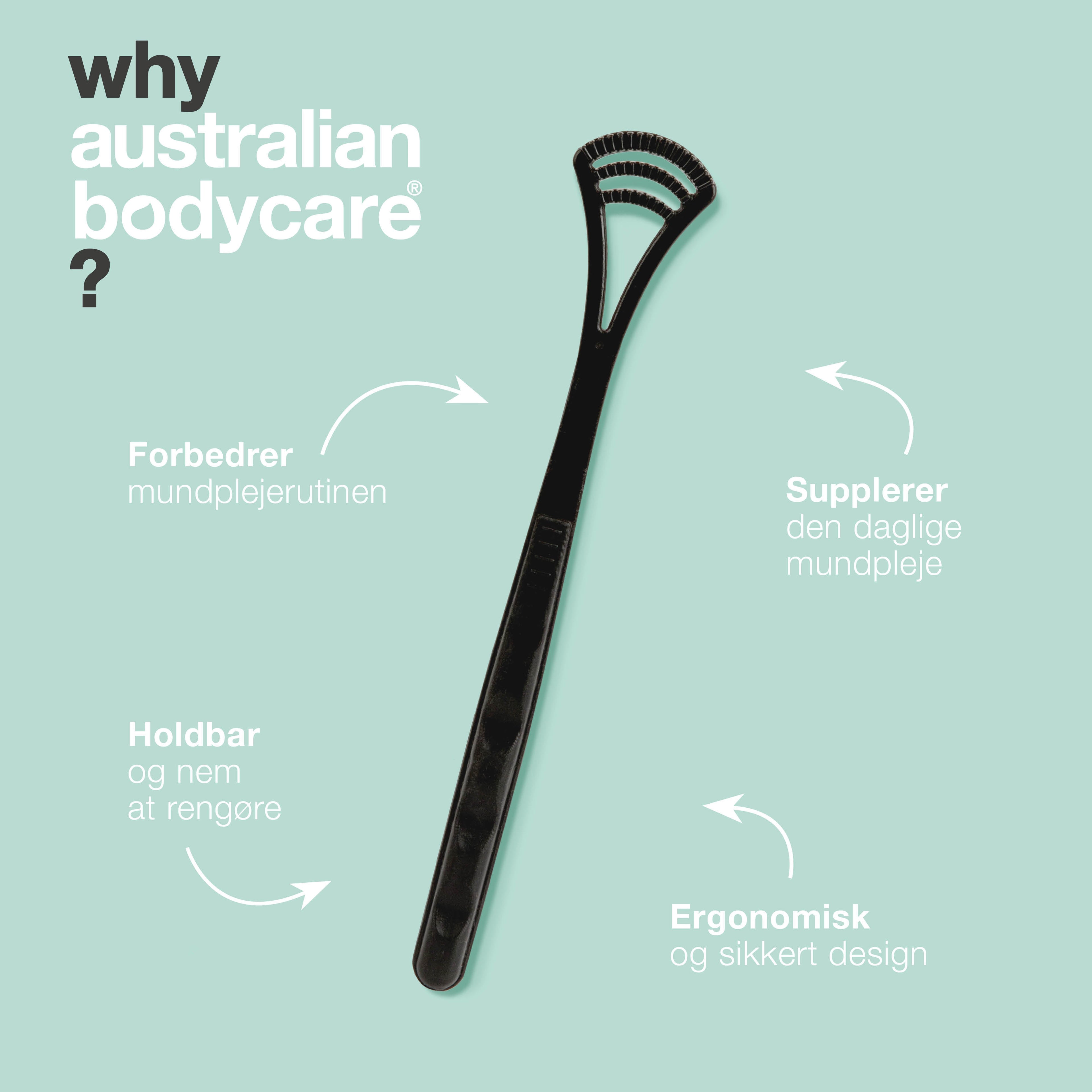 Tungeskraber til belægning og bakterier i munden — Renser tungen og minimerer risikoen for dårlig ånde