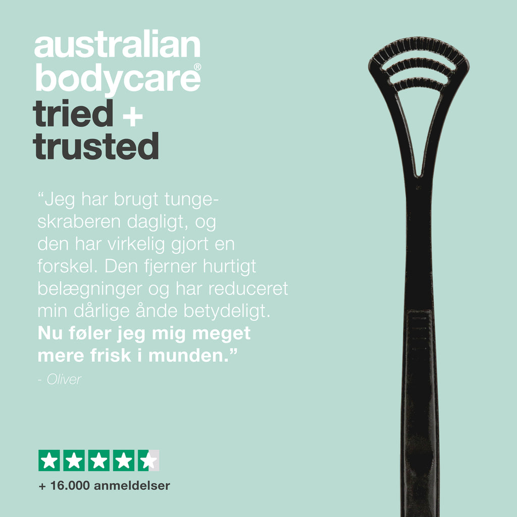 Tungeskraber til belægning og bakterier i munden — Renser tungen og minimerer risikoen for dårlig ånde