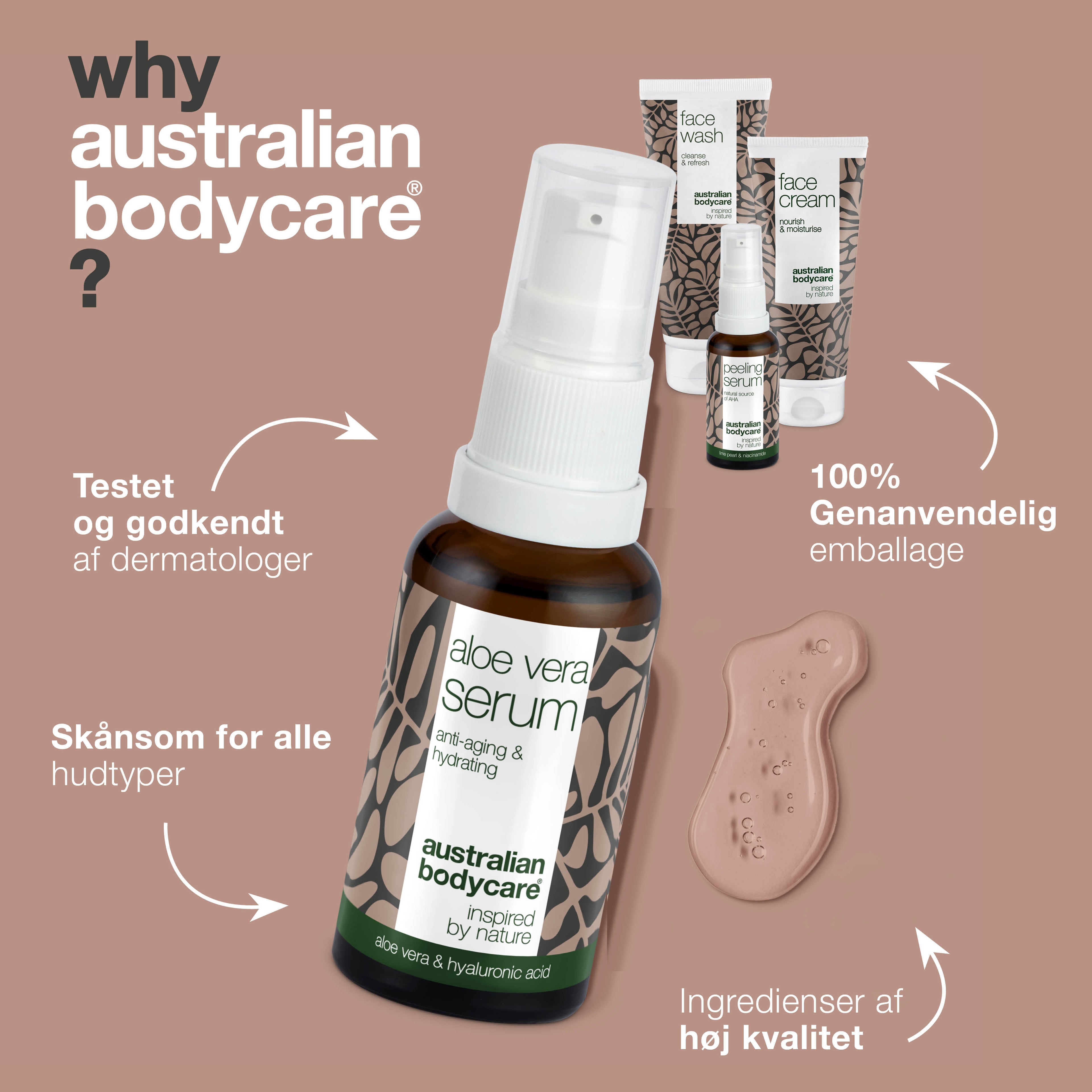 4-pak til til rynker og dehydreret hud — Komplet Anti Age pakke mod rynker og tør hud i ansigtet