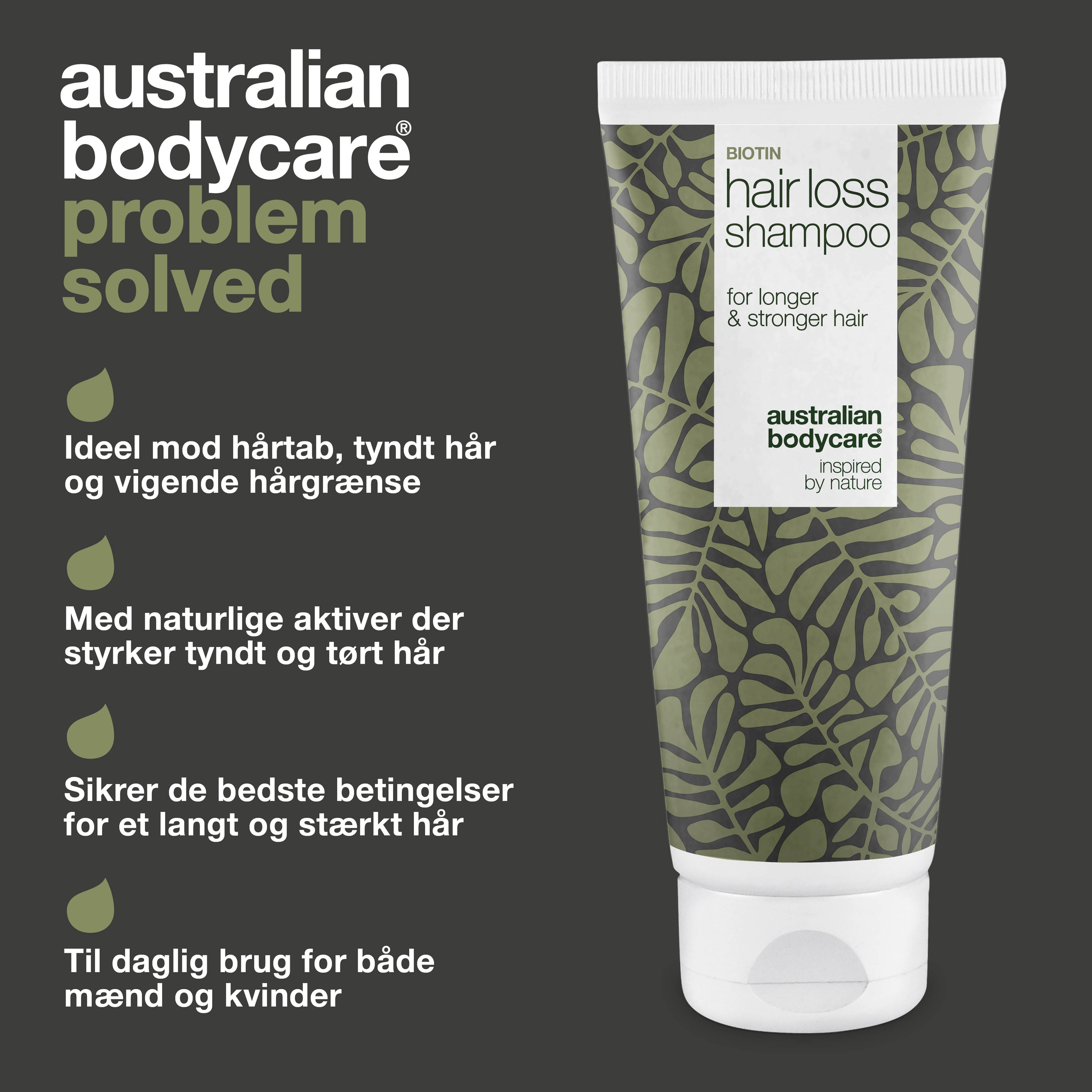 Shampoo reducerer hårtab og tyndt hår — Shampoo reducerer hårtab og styrker svækket hår med biotin, koffein og Capilia Longa, der nærer hovedbunden og stimulerer hårrødderne.