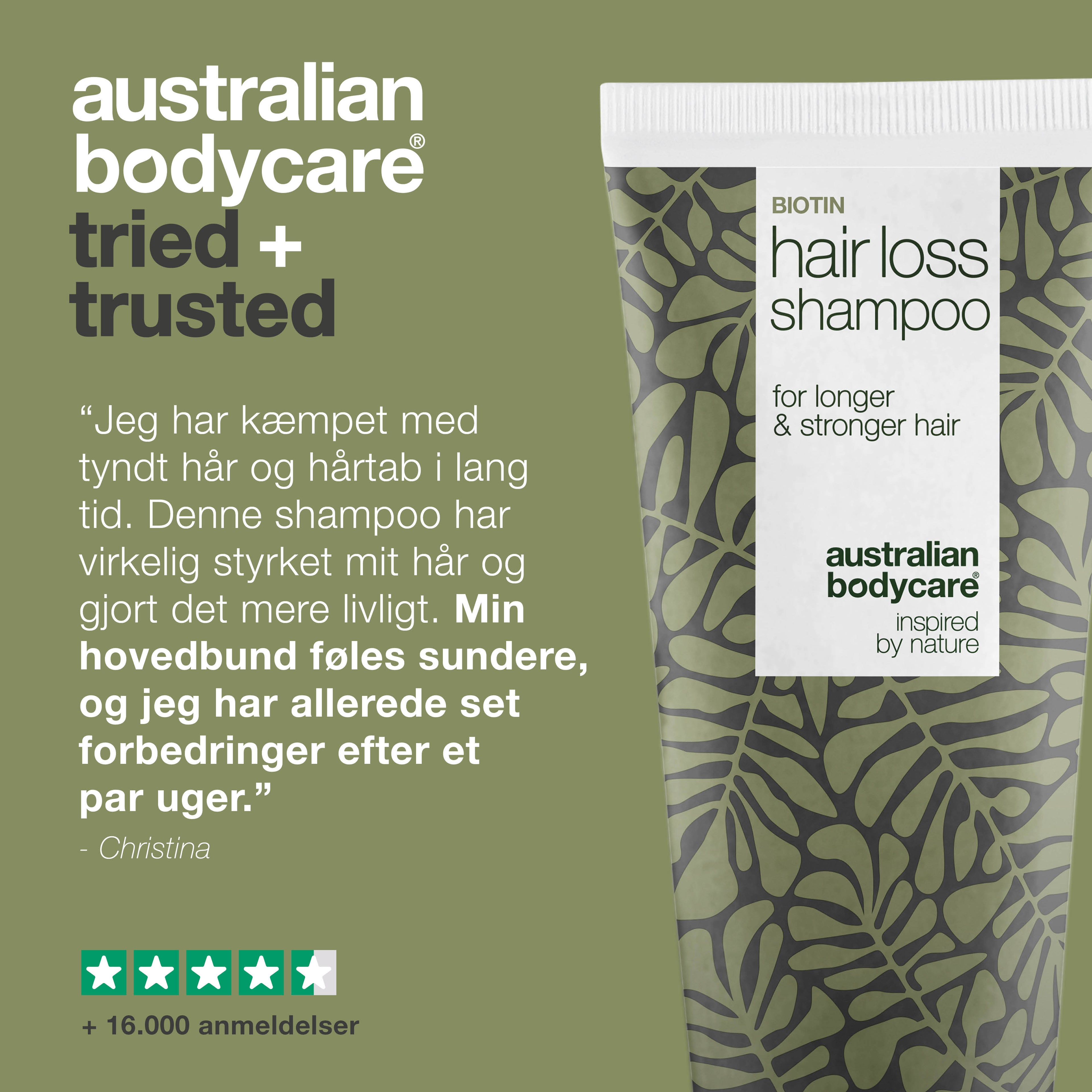 Shampoo reducerer hårtab og tyndt hår — Shampoo reducerer hårtab og styrker svækket hår med biotin, koffein og Capilia Longa, der nærer hovedbunden og stimulerer hårrødderne.