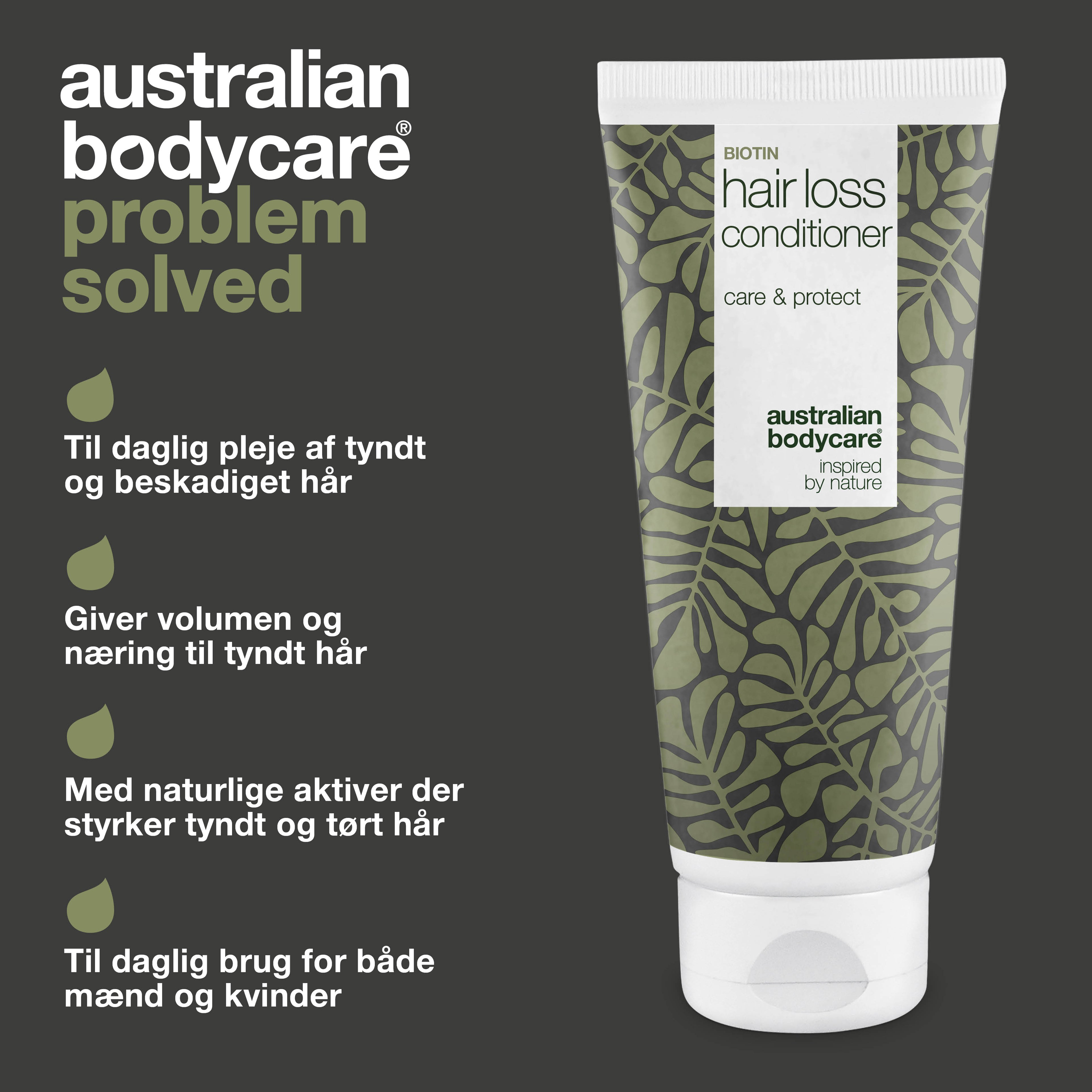 Hair Loss Conditioner – Styrker tyndt hår og reducerer hårtab — Hair Loss Conditioner styrker tyndt hår, reducerer hårtab og fugter. Med Capilia Longa, Koffein og Biotin for sundere og fyldigere hår.