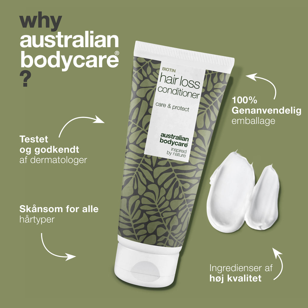 Hair Loss Conditioner – Styrker tyndt hår og reducerer hårtab — Hair Loss Conditioner styrker tyndt hår, reducerer hårtab og fugter. Med Capilia Longa, Koffein og Biotin for sundere og fyldigere hår.