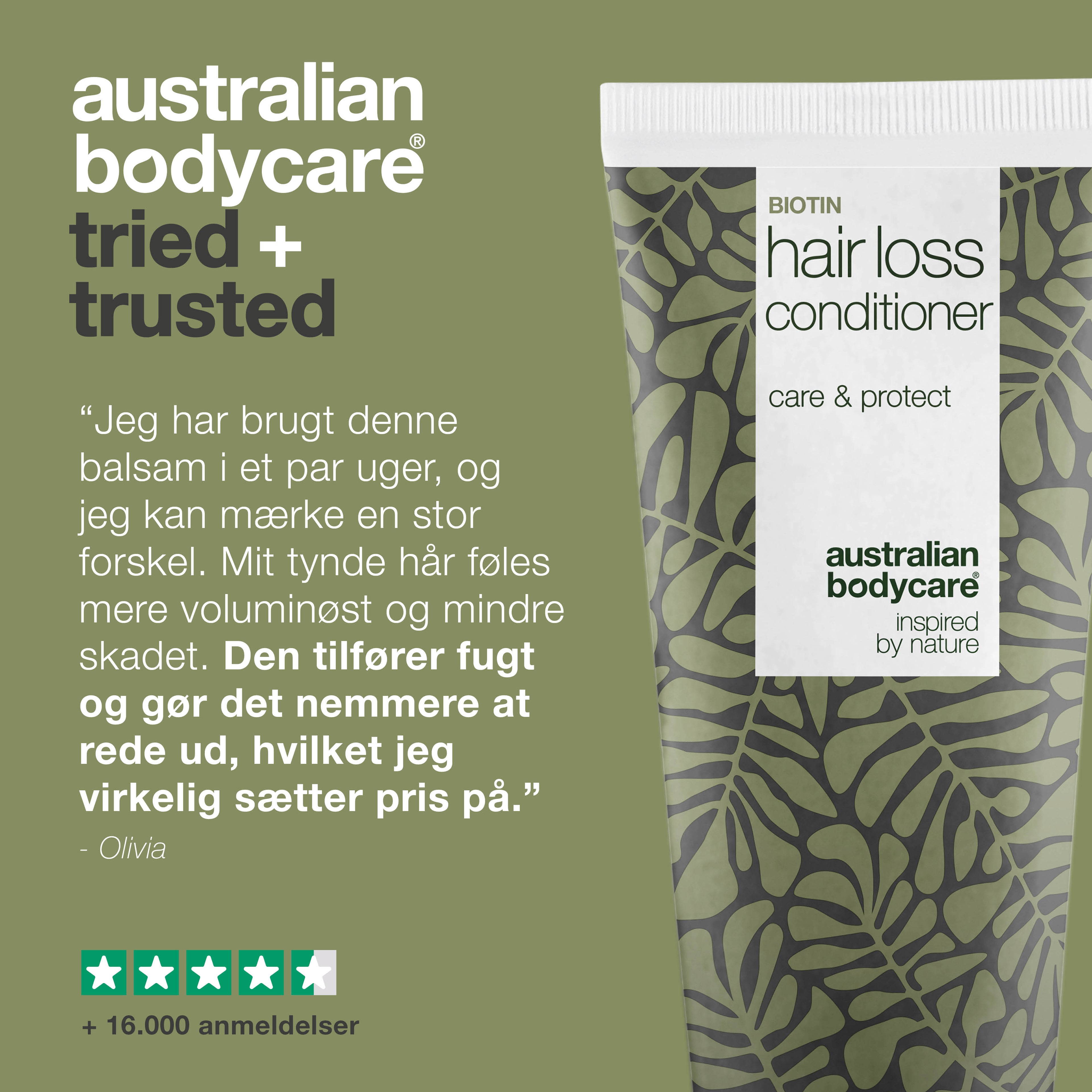 Hair Loss Conditioner – Styrker tyndt hår og reducerer hårtab — Hair Loss Conditioner styrker tyndt hår, reducerer hårtab og fugter. Med Capilia Longa, Koffein og Biotin for sundere og fyldigere hår.