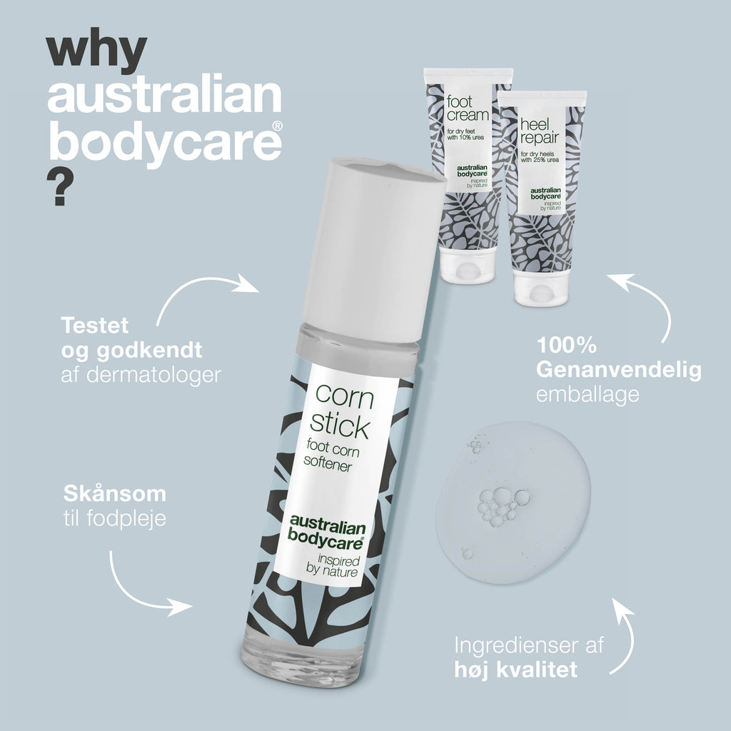 3 pak til pleje af ligtorne og hård hud — Fodcreme, hælcreme og ligtorneolie til tørre fødder