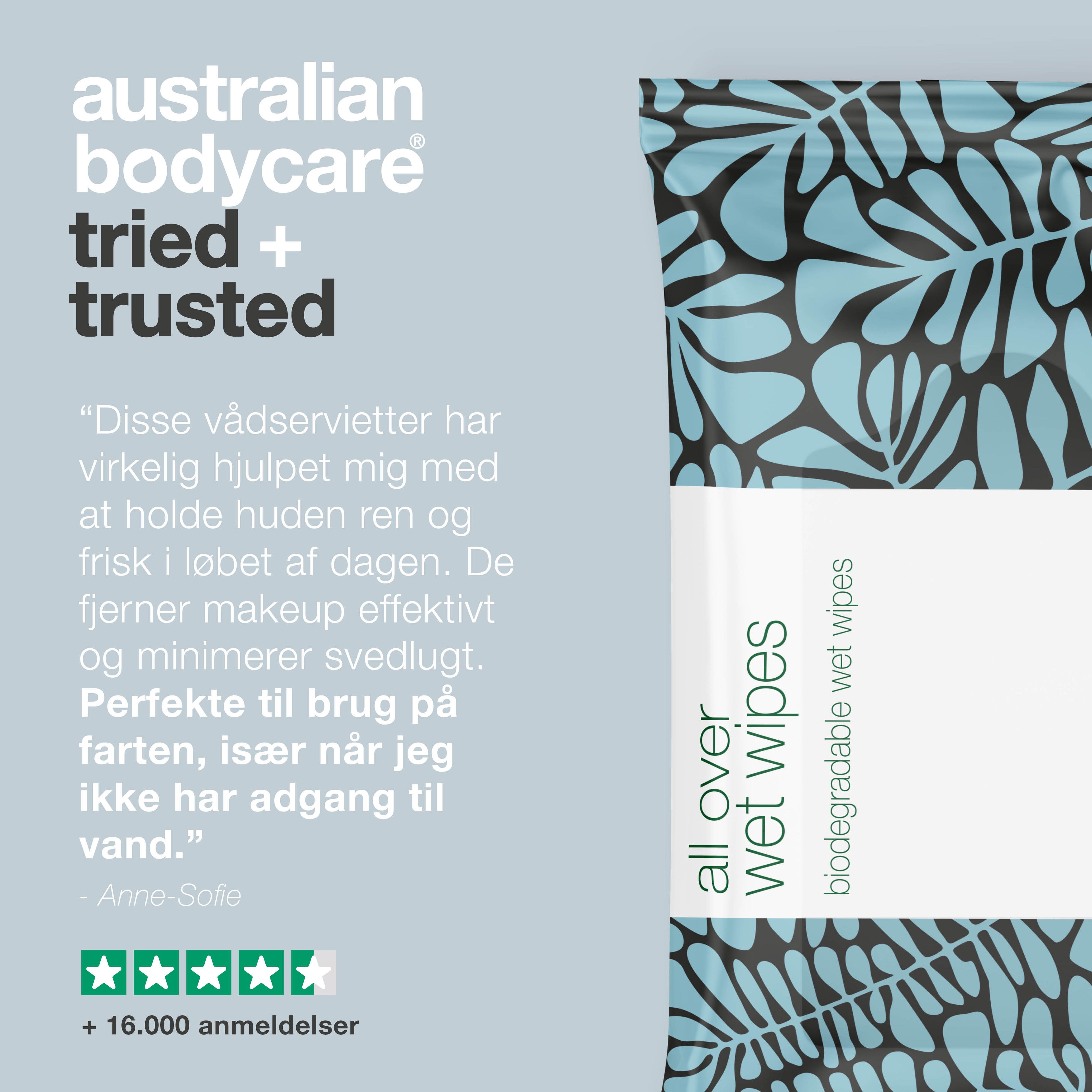 Tea Tree Oil Vådservietter (36 stk.) — Et effektivt produkt til at rense, opfriske eller rengøring af huden