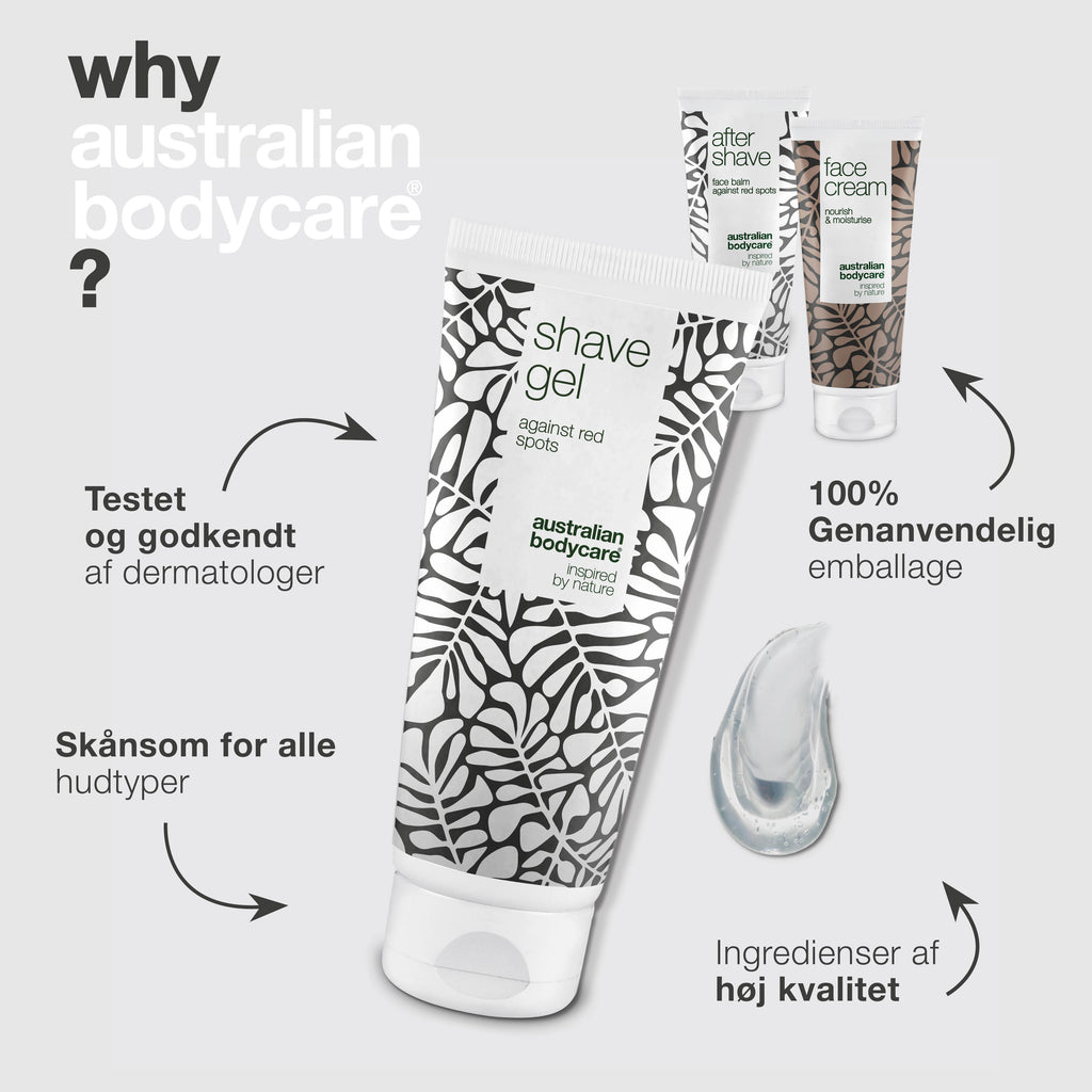 3 pak mod røde barberknopper i ansigt — Barbering fri for knopper, skægpest og indgroede hår