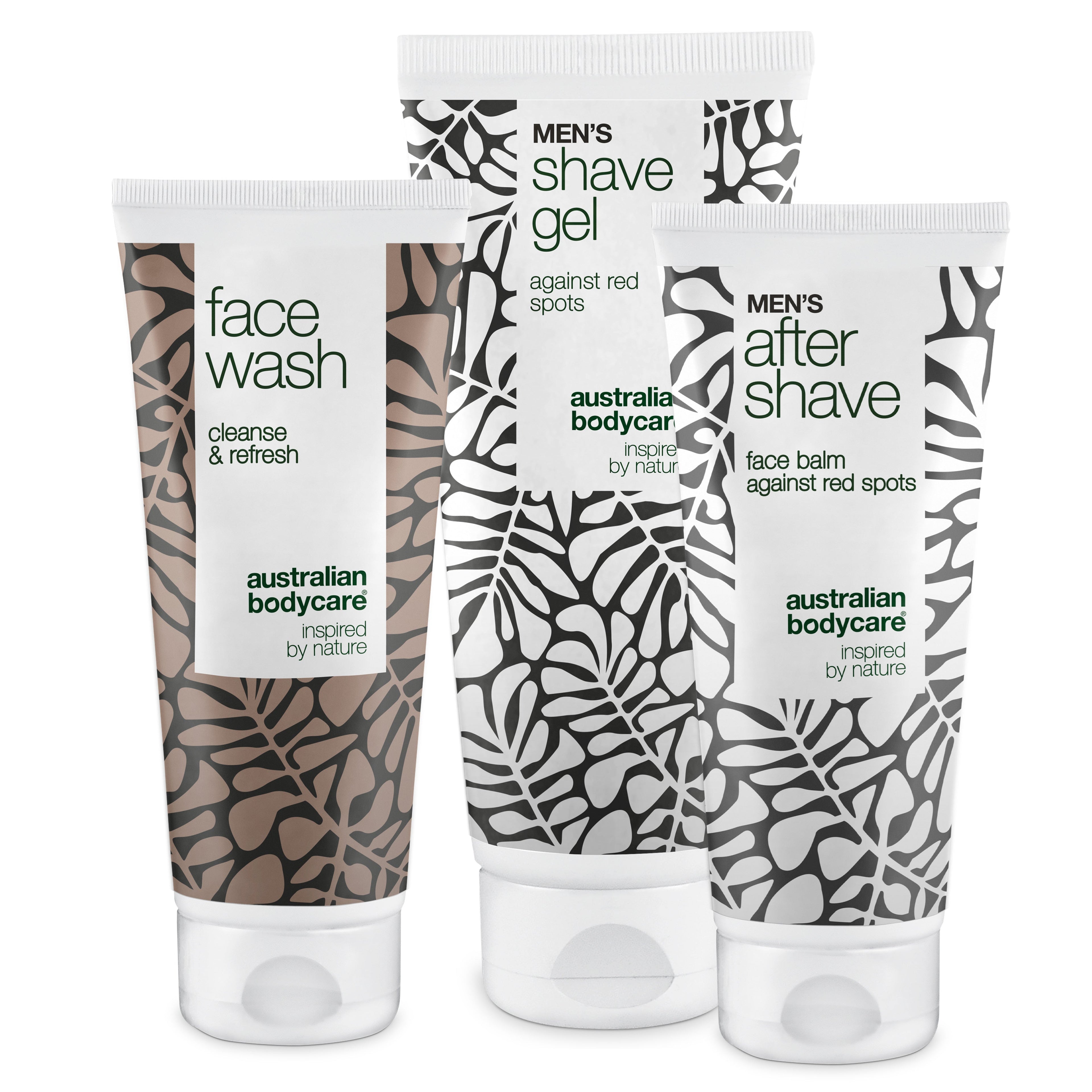 3 pak mod røde barberknopper i ansigt — Barbering fri for knopper, skægpest og indgroede hår