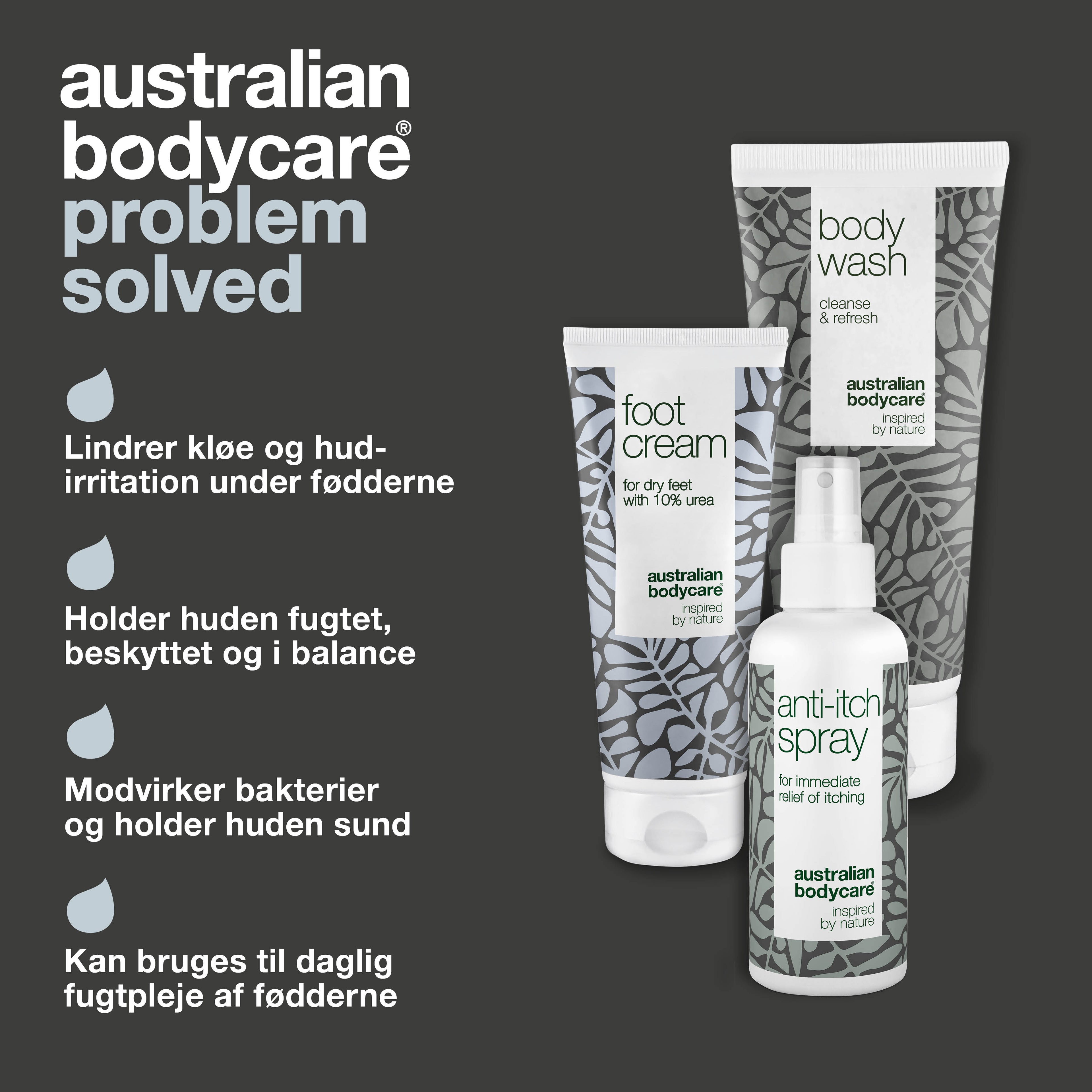 3 produkter til kløe under fødderne — Pakke til daglig pleje ved kløende fødder