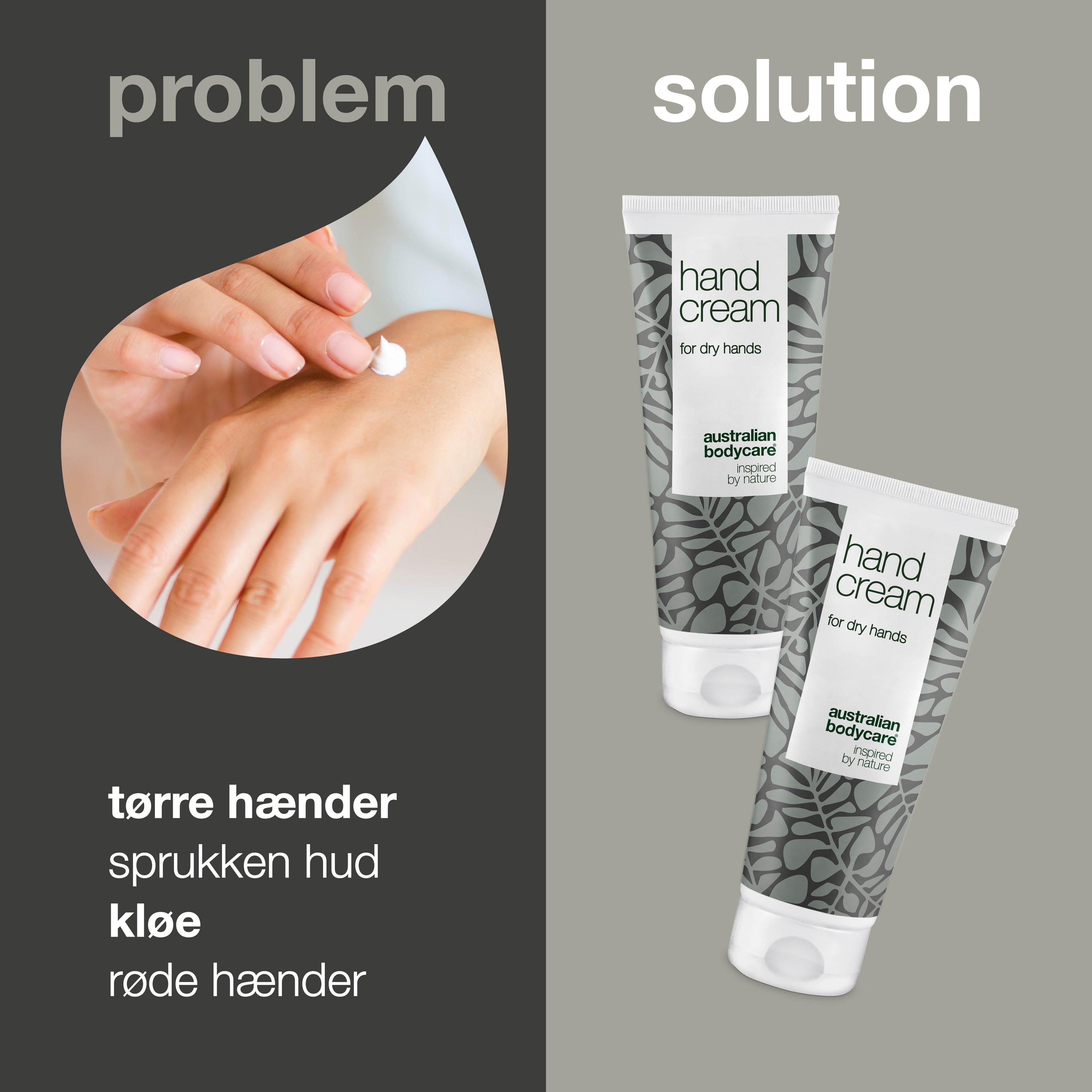 2x Håndcreme til tørre hænder — Daglig behandling af tør, revnet og kløende hud på hænderne