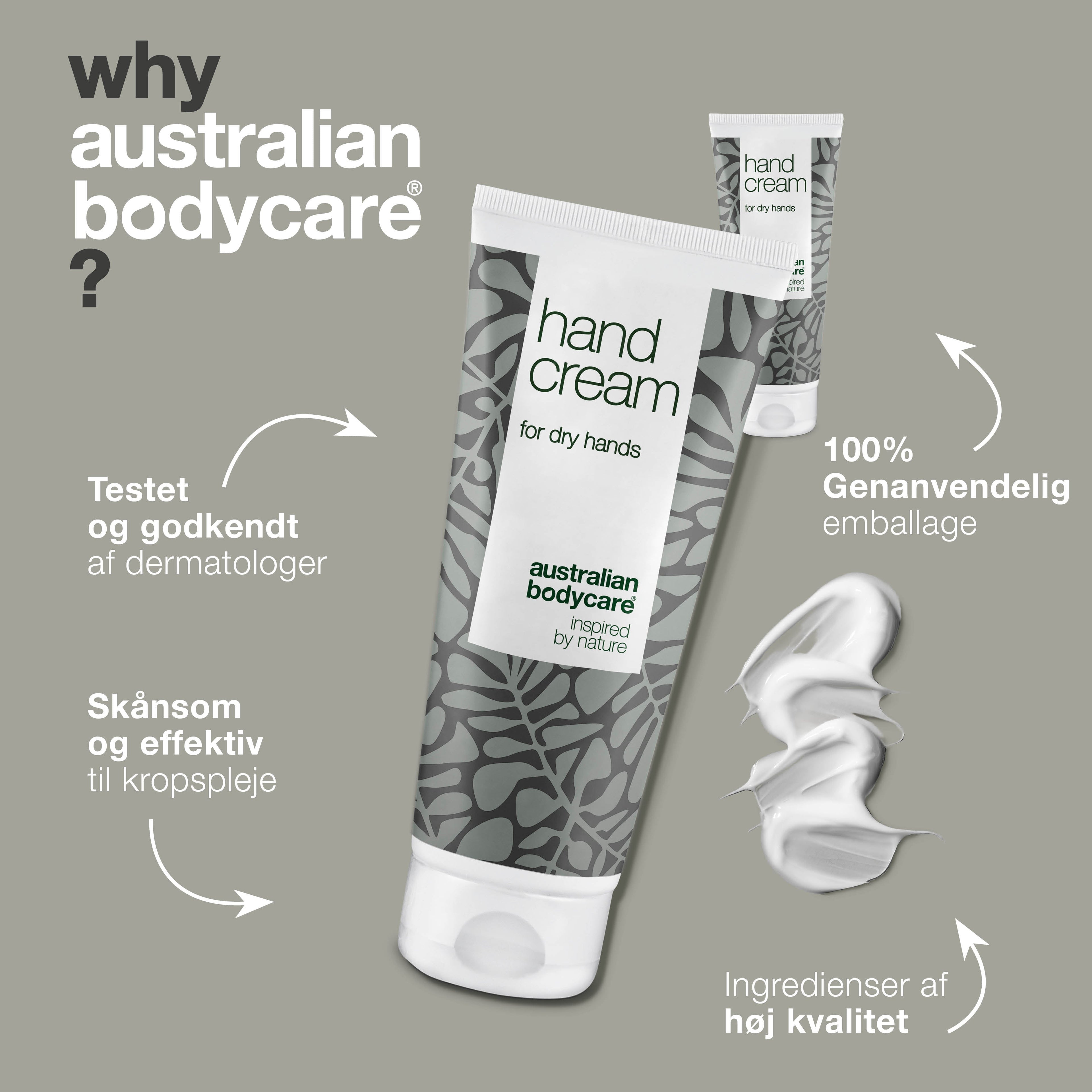 2x Håndcreme til tørre hænder — Daglig behandling af tør, revnet og kløende hud på hænderne