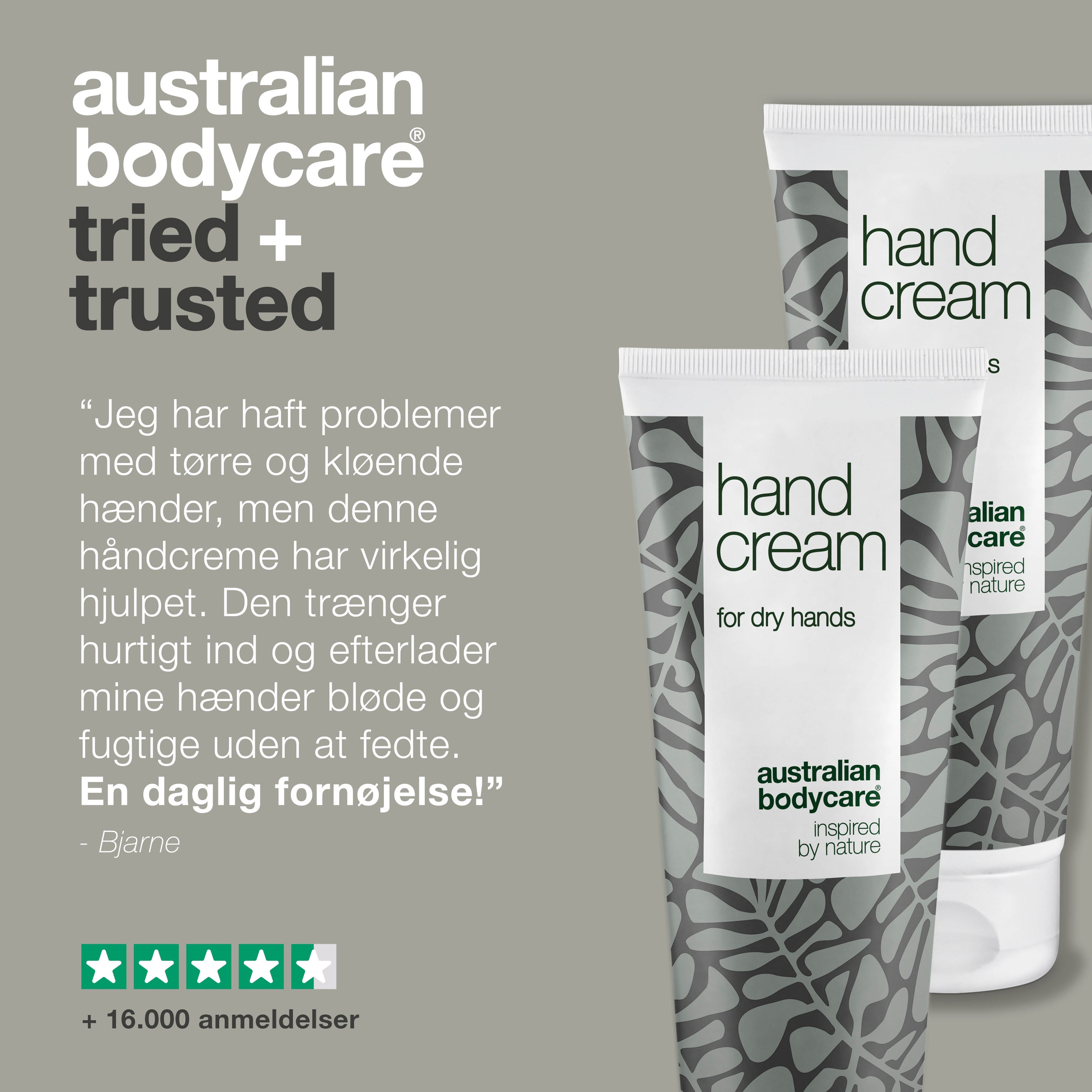 2x Håndcreme til tørre hænder — Daglig behandling af tør, revnet og kløende hud på hænderne