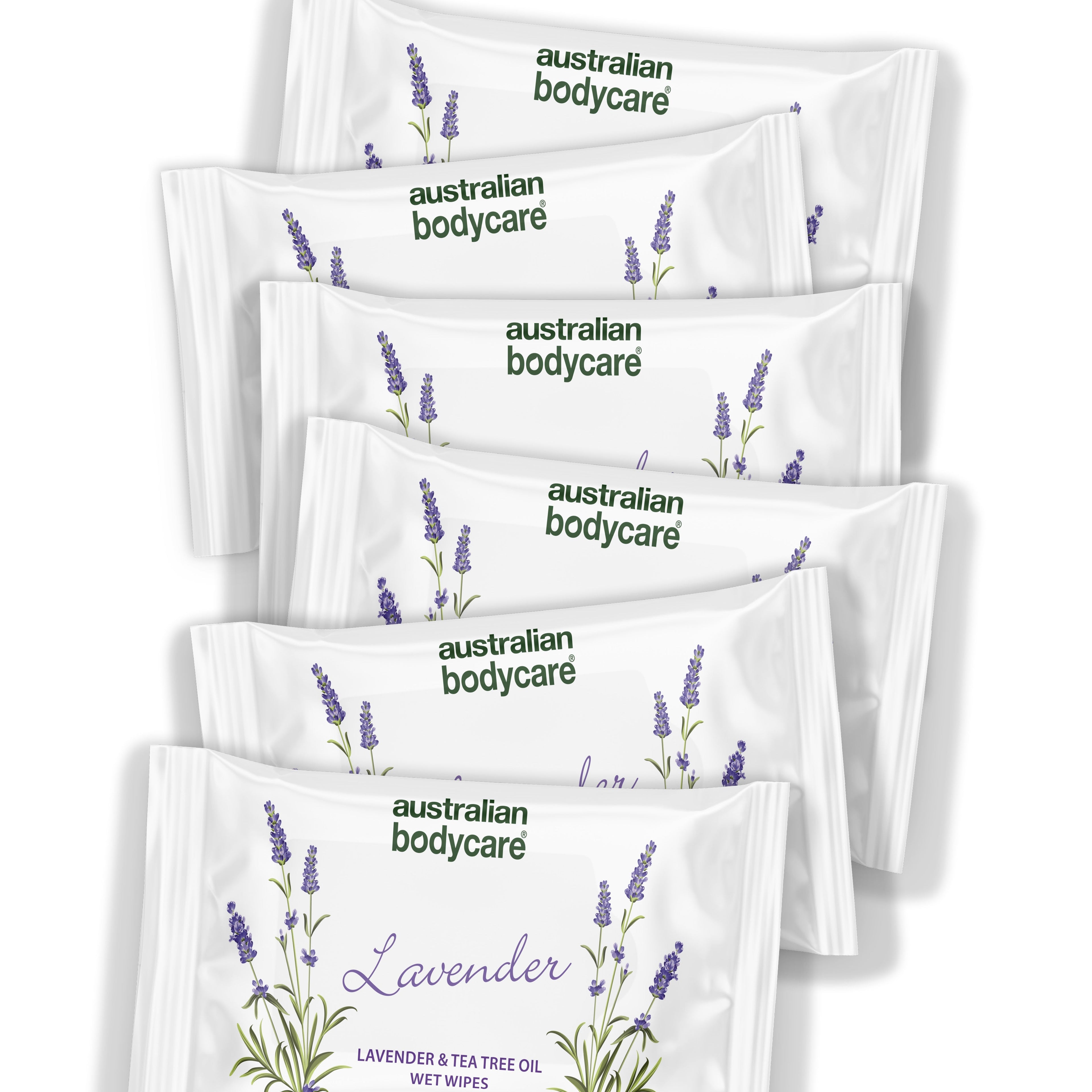 Vådservietter med Lavendel & Tea Tree Oil 24 stk. — Til rens og fugtpleje af ansigt og krop