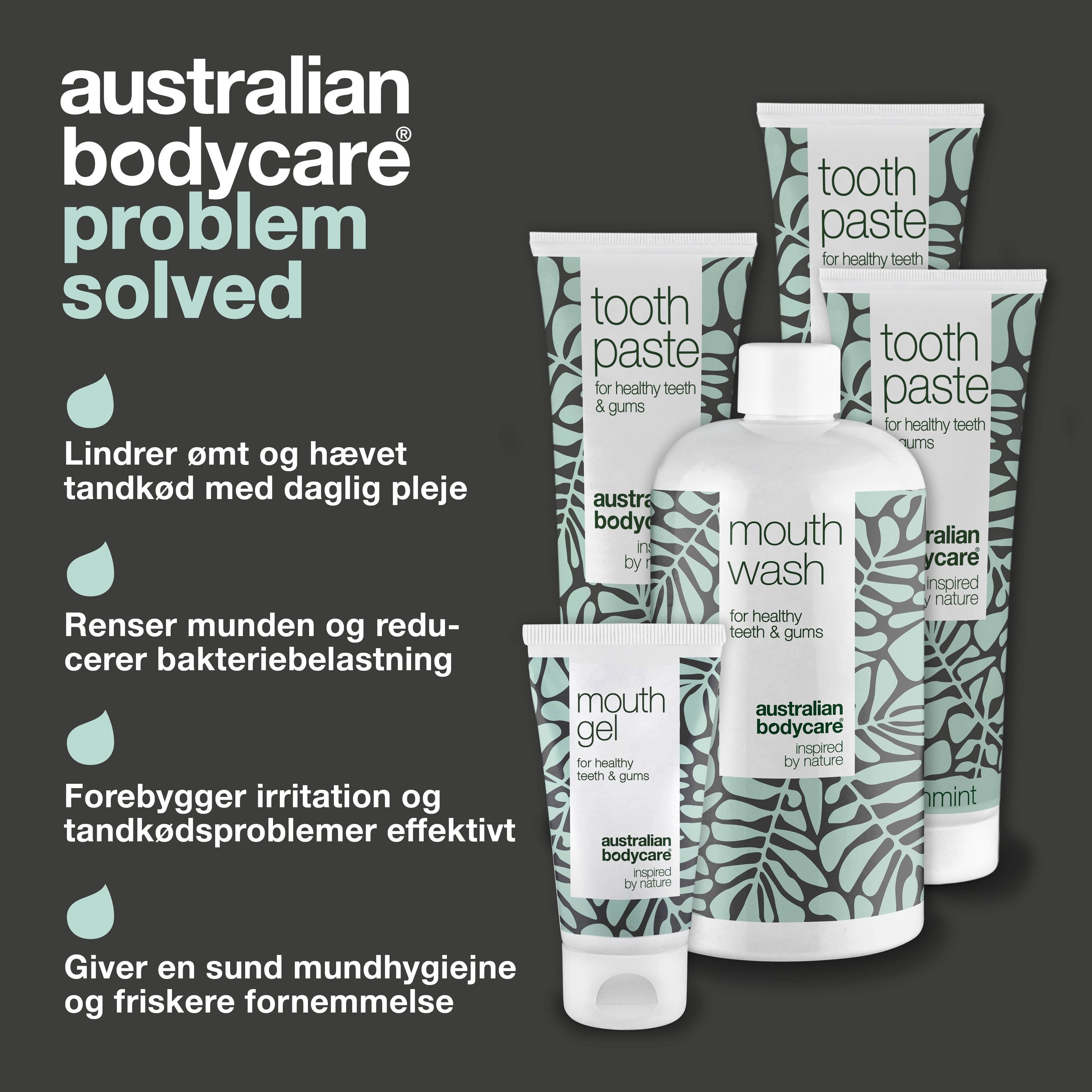 Pakke til pleje af hævet tandkød — 5 produkter til at lindre og forebygge hævet og ømt tandkød