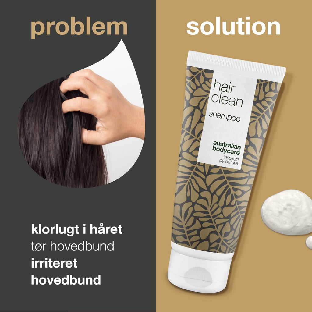 Anti Klor Shampoo — Tea Tree Oil shampoo fjerner lugten af klor