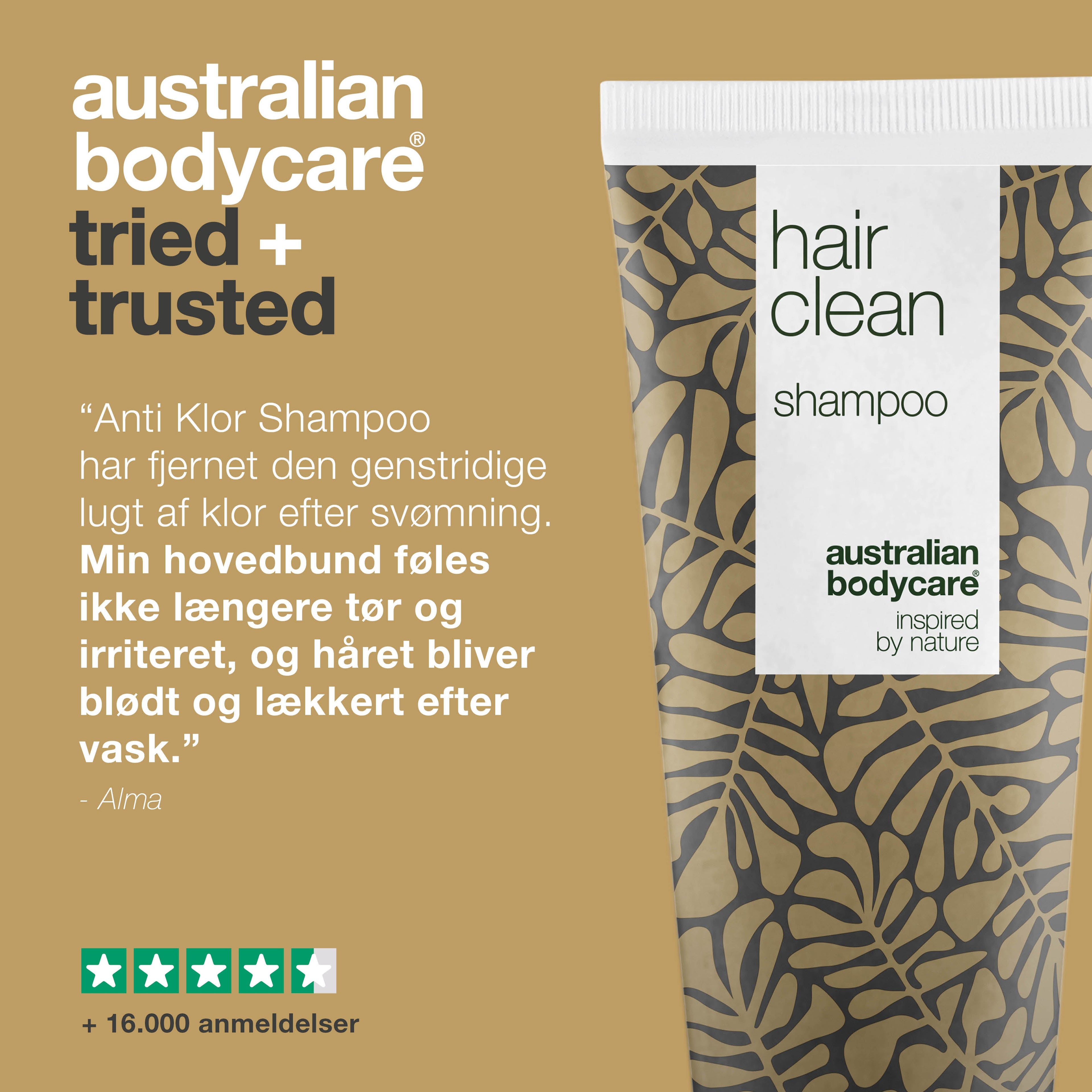 Anti Klor Shampoo — Tea Tree Oil shampoo fjerner lugten af klor