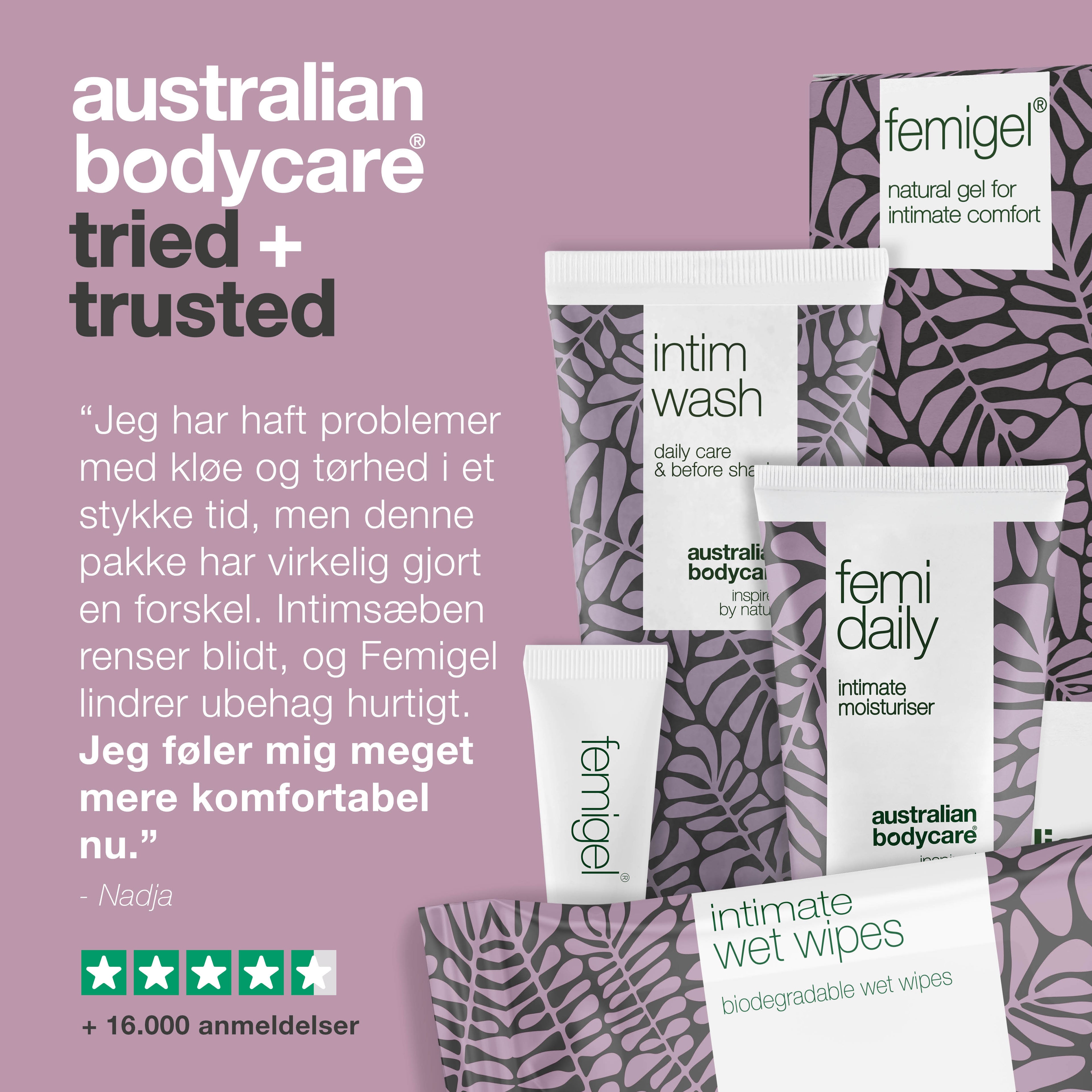 4 produkter mod intimt ubehag — Reducerer og forebygger kløe, tørhed, svie og lugt