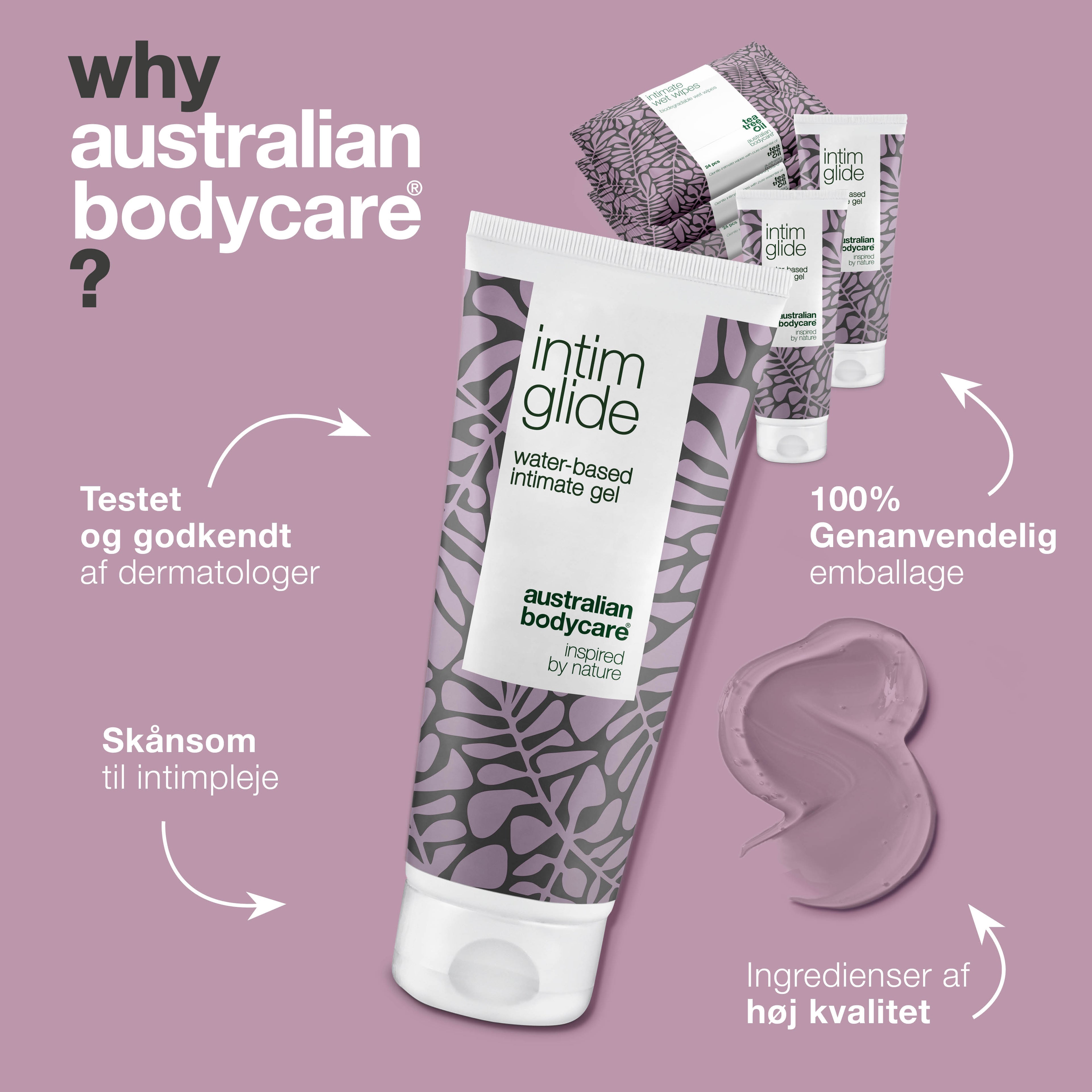 6-pak til pleje af svie under og efter samleje — Intimpakke mod svie, kløe, tørhed og uønsket lugt fra underliv