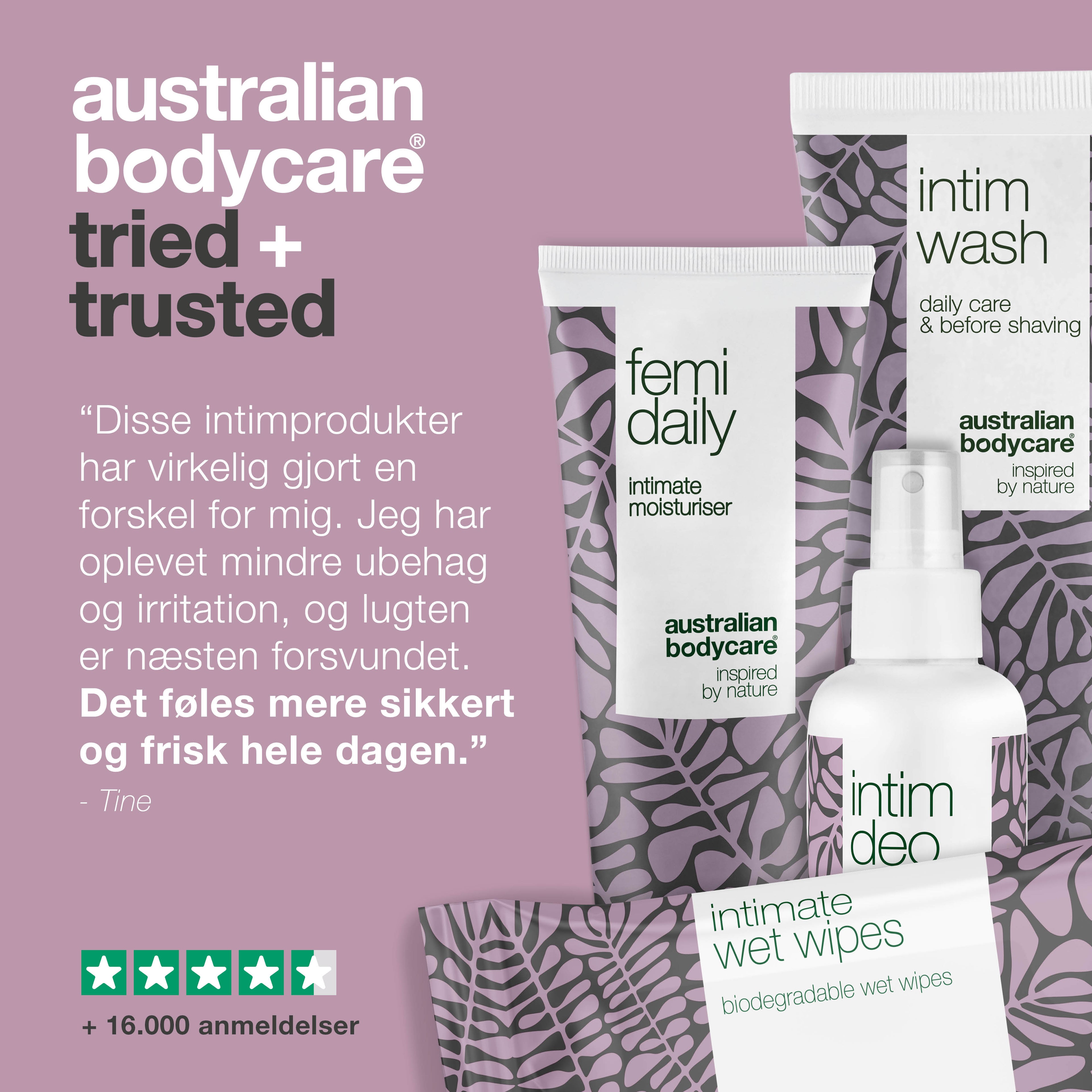 4 pak intimprodukter mod uønsket lugt — Intimpleje målrettet lugt fra underliv og skede