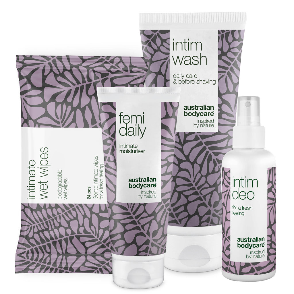 4 pak intimprodukter mod uønsket lugt — Intimpleje målrettet lugt fra underliv og skede