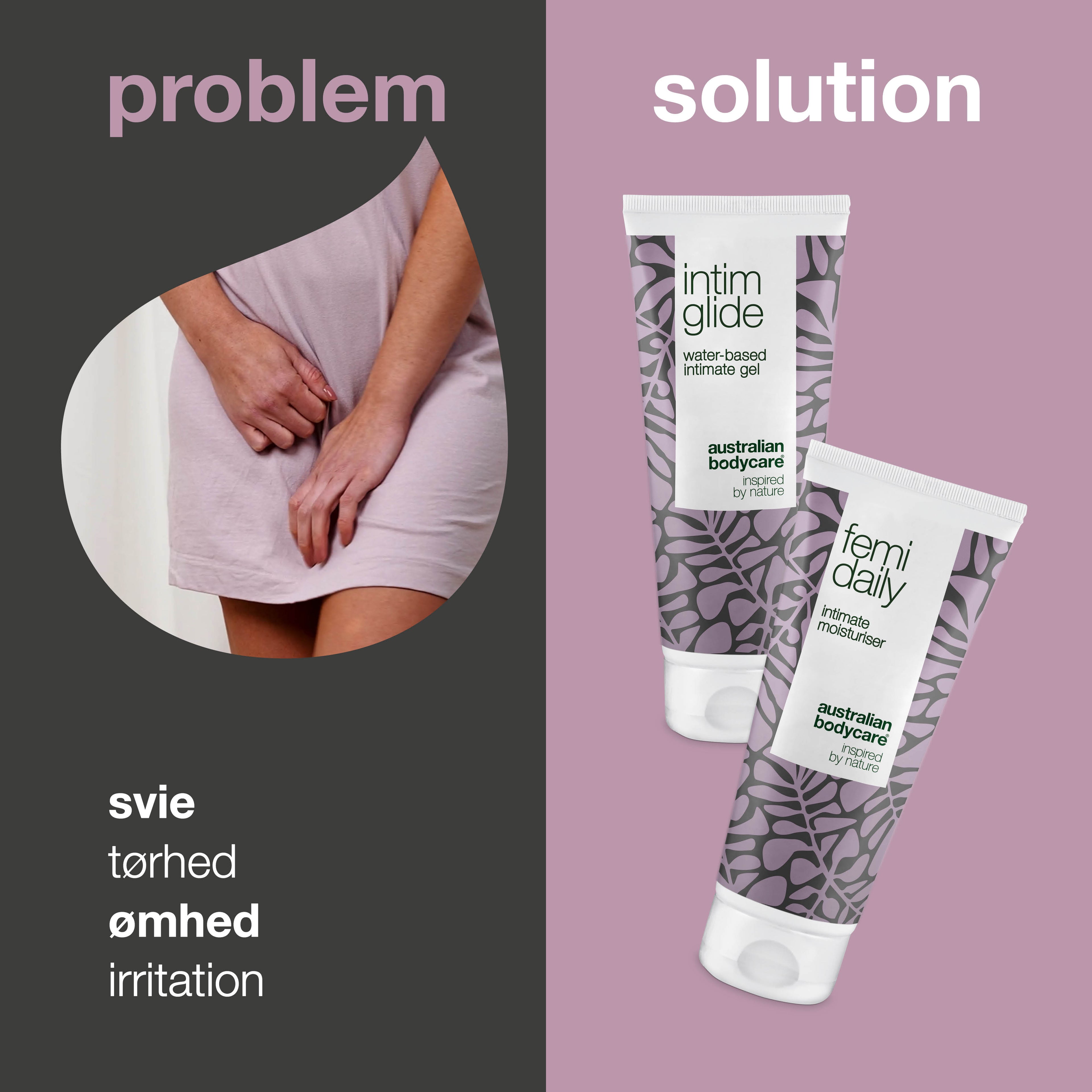 Pakke til pleje ved Vulvodyni — 2 produkter til svie, tørhed eller ømhed i intimområdet