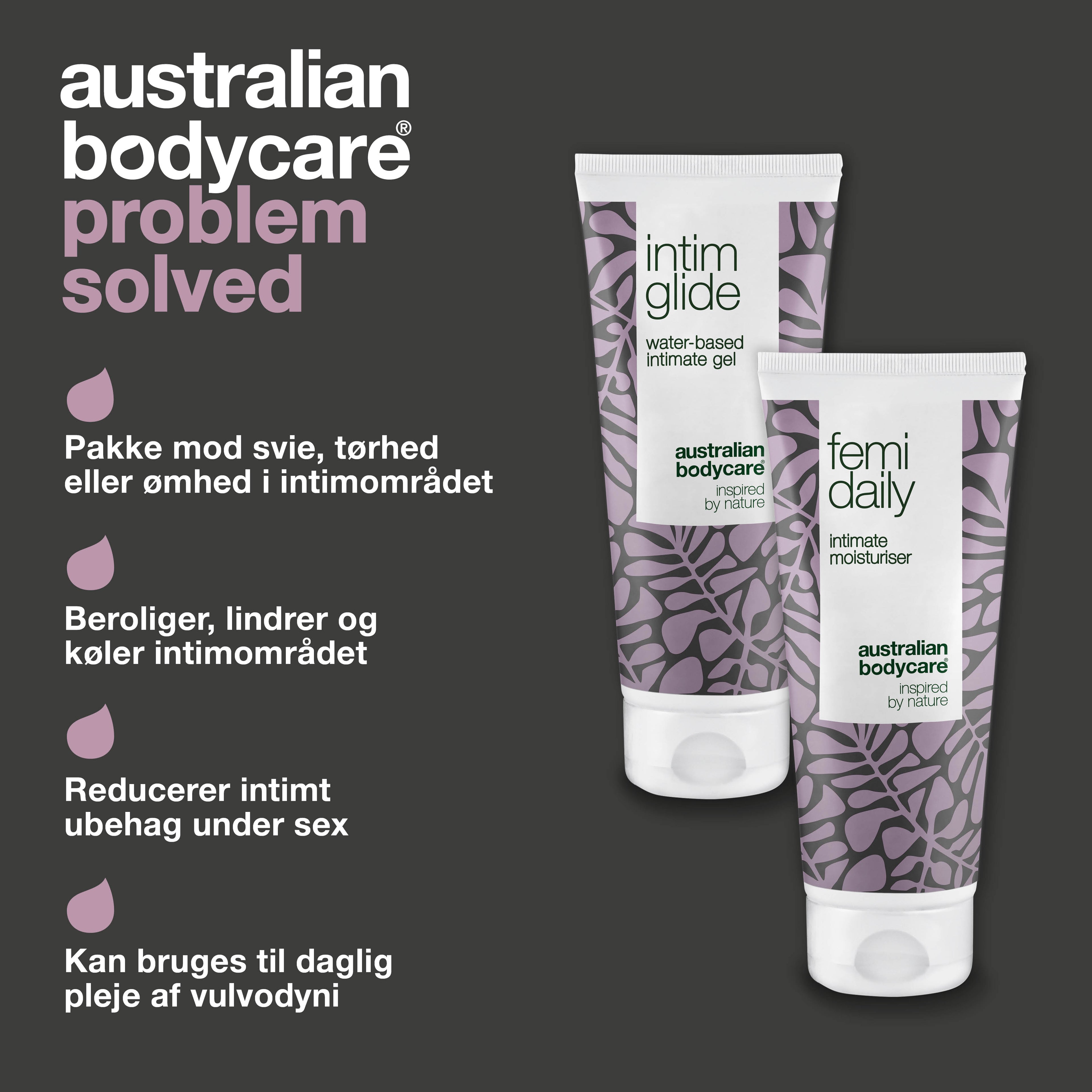 Pakke til pleje ved Vulvodyni — 2 produkter til svie, tørhed eller ømhed i intimområdet
