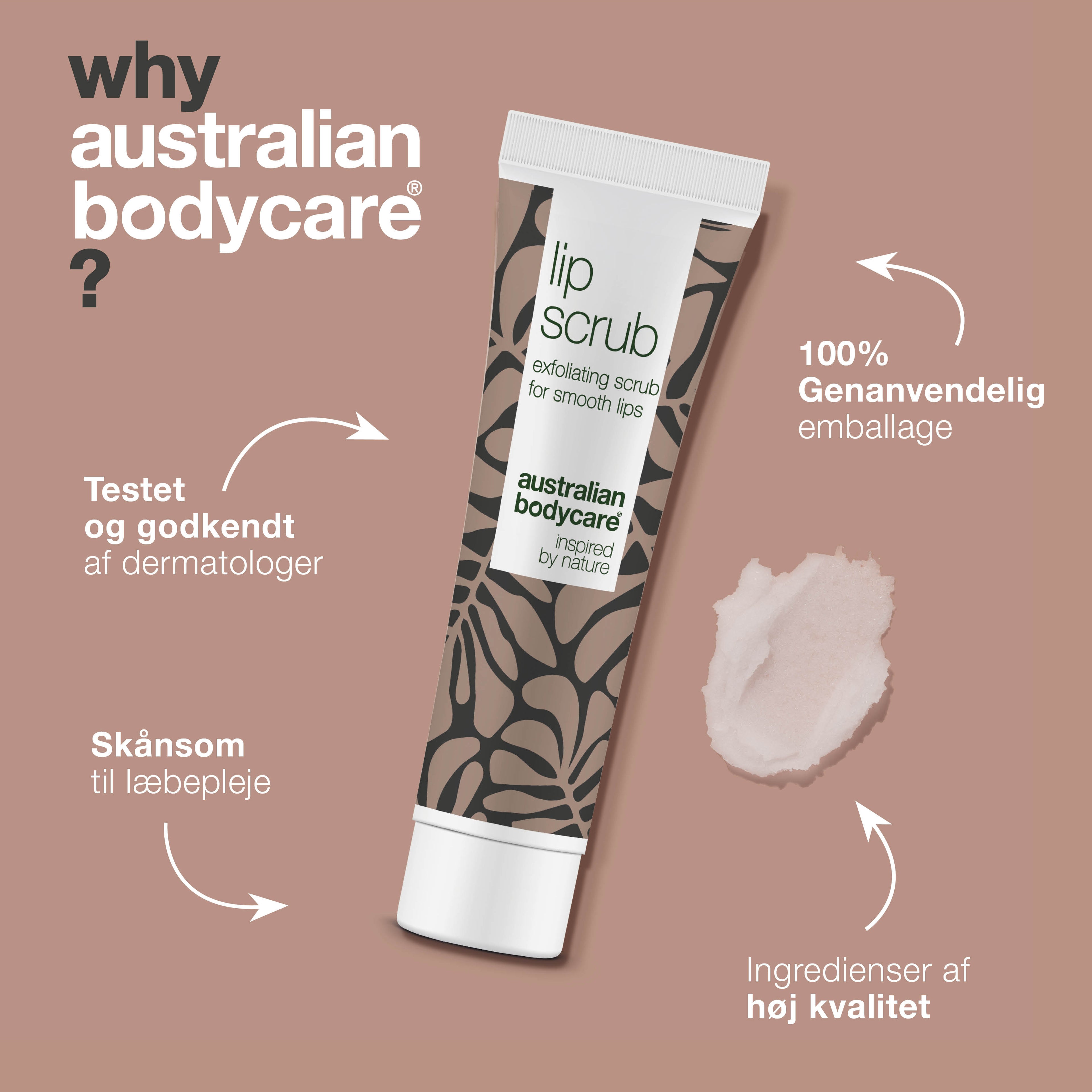 Lip Scrub til pleje af tørre læber