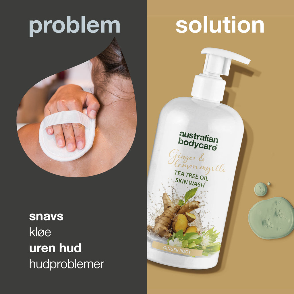 Professionel Ginger & Lemon Skin Wash — Professionel body wash med Tea Tree Oil og Ingefær