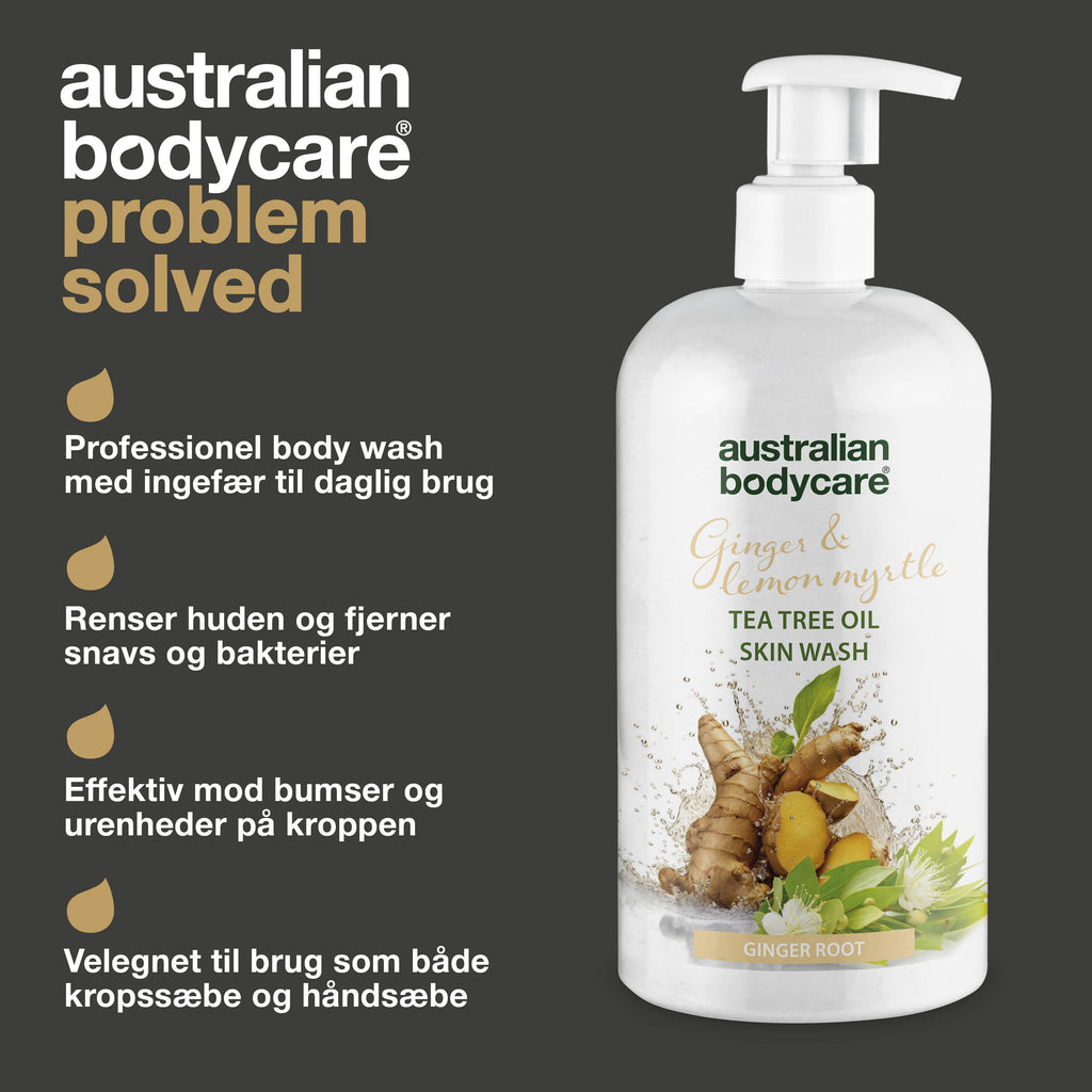 Professionel Ginger & Lemon Skin Wash — Professionel body wash med Tea Tree Oil og Ingefær
