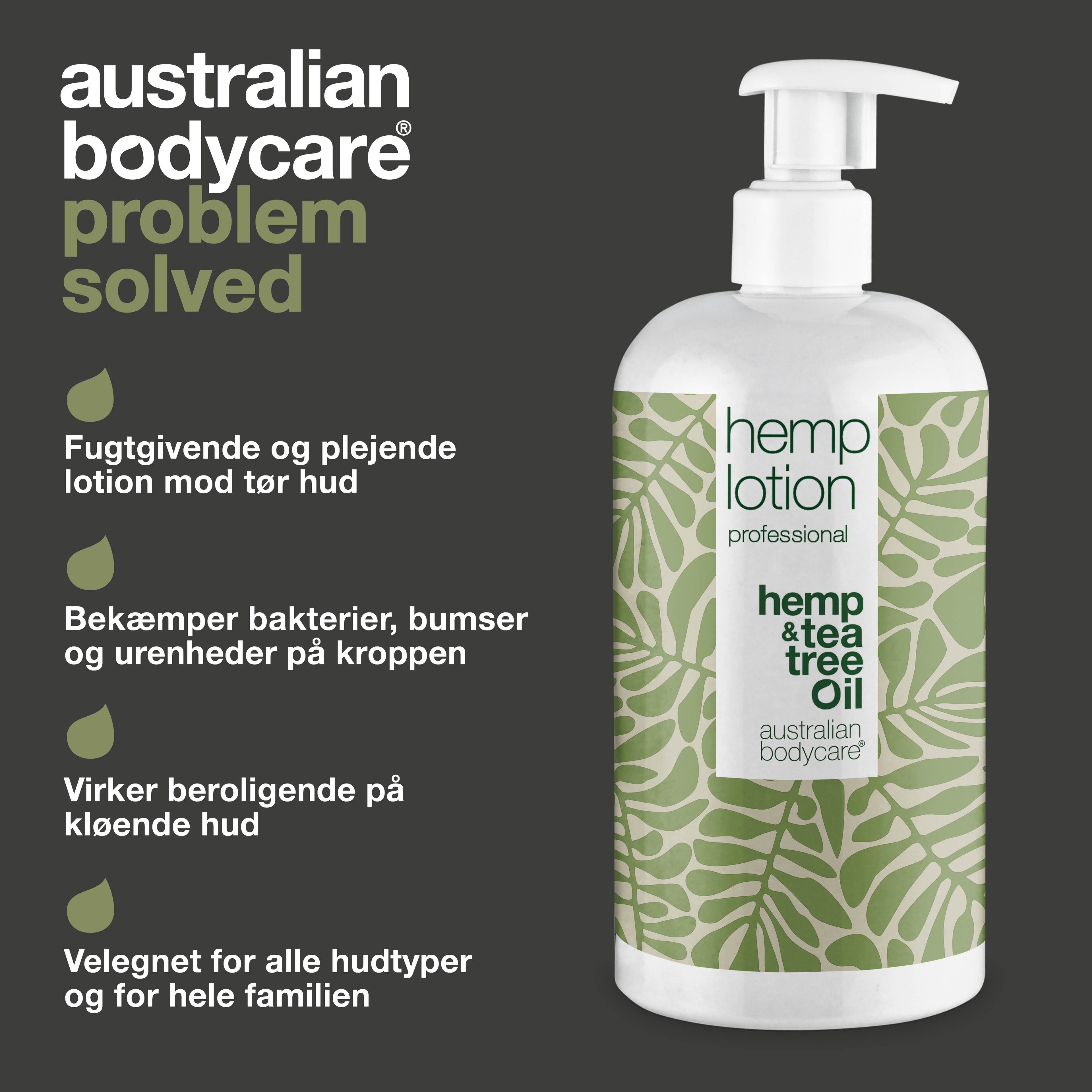 Hamp Body lotion — Fugtpleje med Hamp Olie til tør hud og mod bumser på kroppen