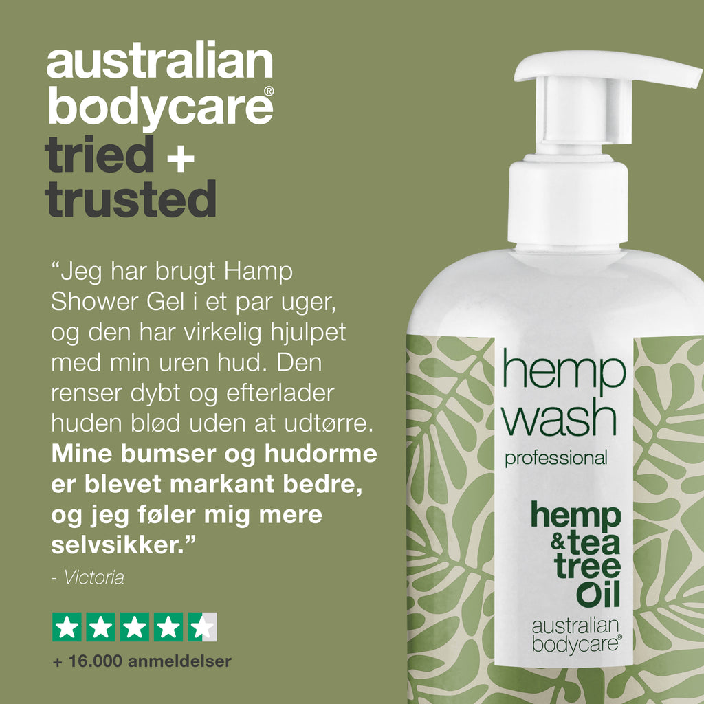 Hamp Shower Gel til uren hud — Body Wash med hamp olie mod tør og fedtet hud