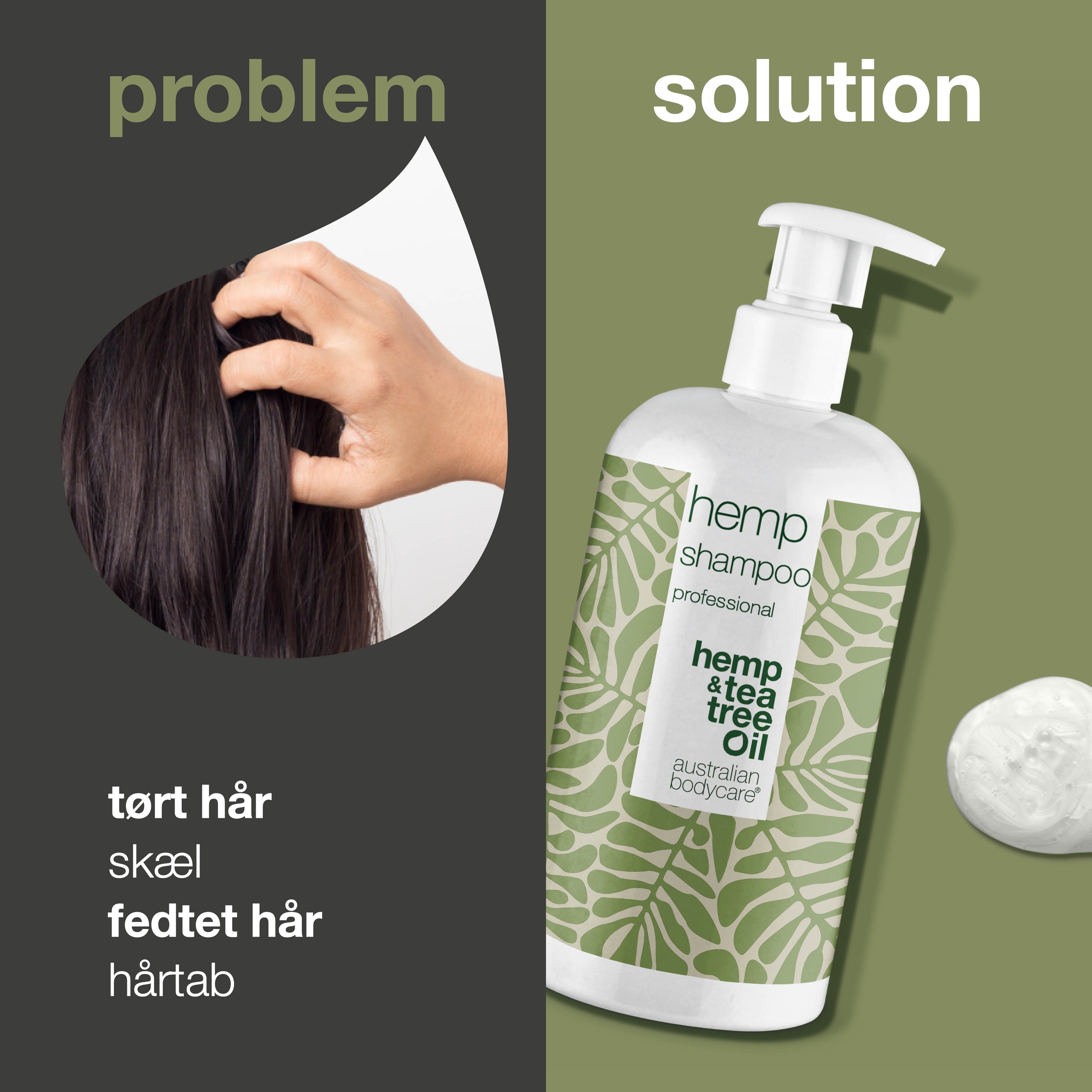 Hamp Shampoo mod tørt hår og irriteret hovedbund — Hamp Shampoo tilfører dyb fugt og næring, samtidig med at den hjælper med at opretholde en balanceret hovedbund.